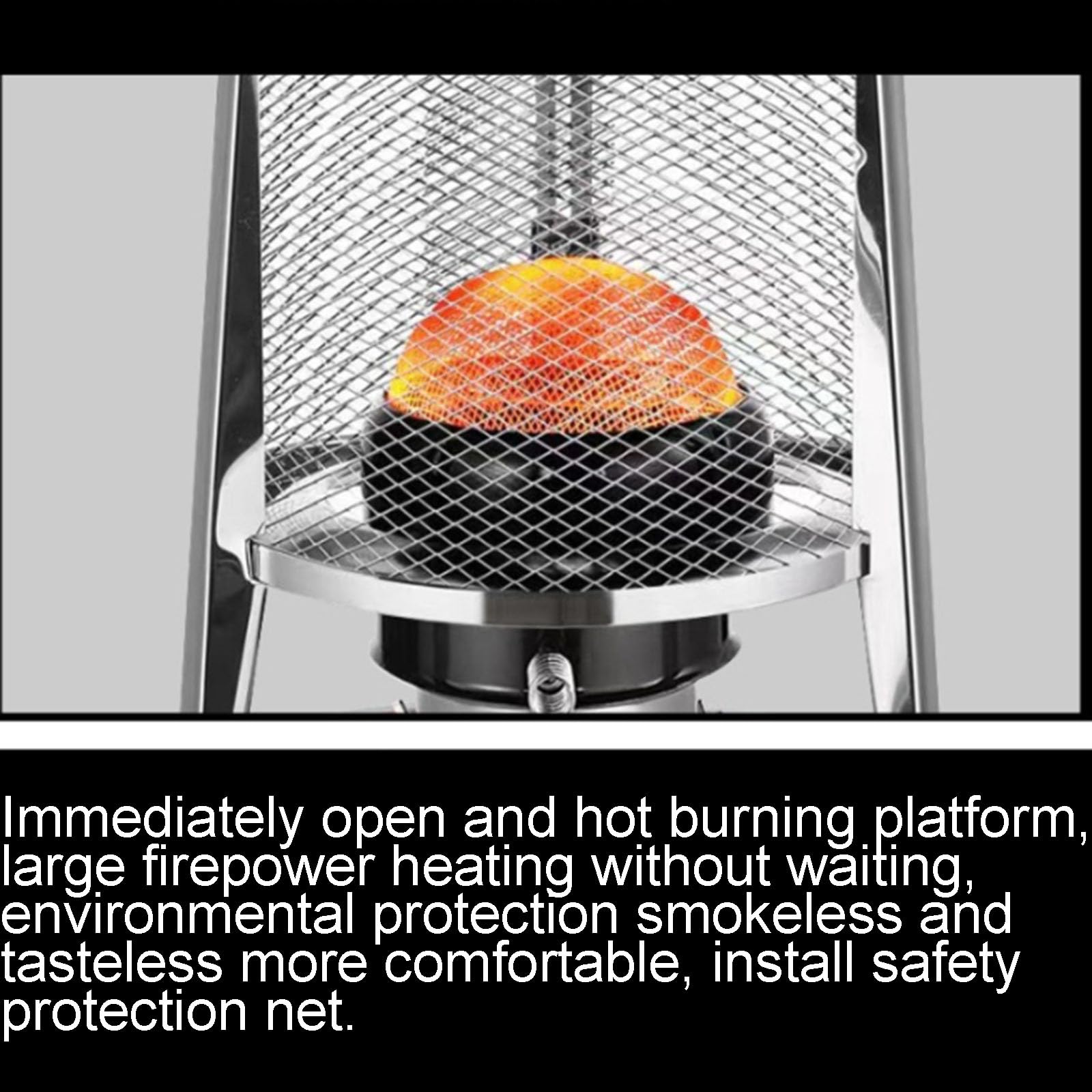 Riscaldatore multifunzionale, ad alta efficienza e risparmio energetico, riscaldamento istantaneo, uso interno ed esterno, potenza di lunga durata, adatto per barbecue di casa e campeggio