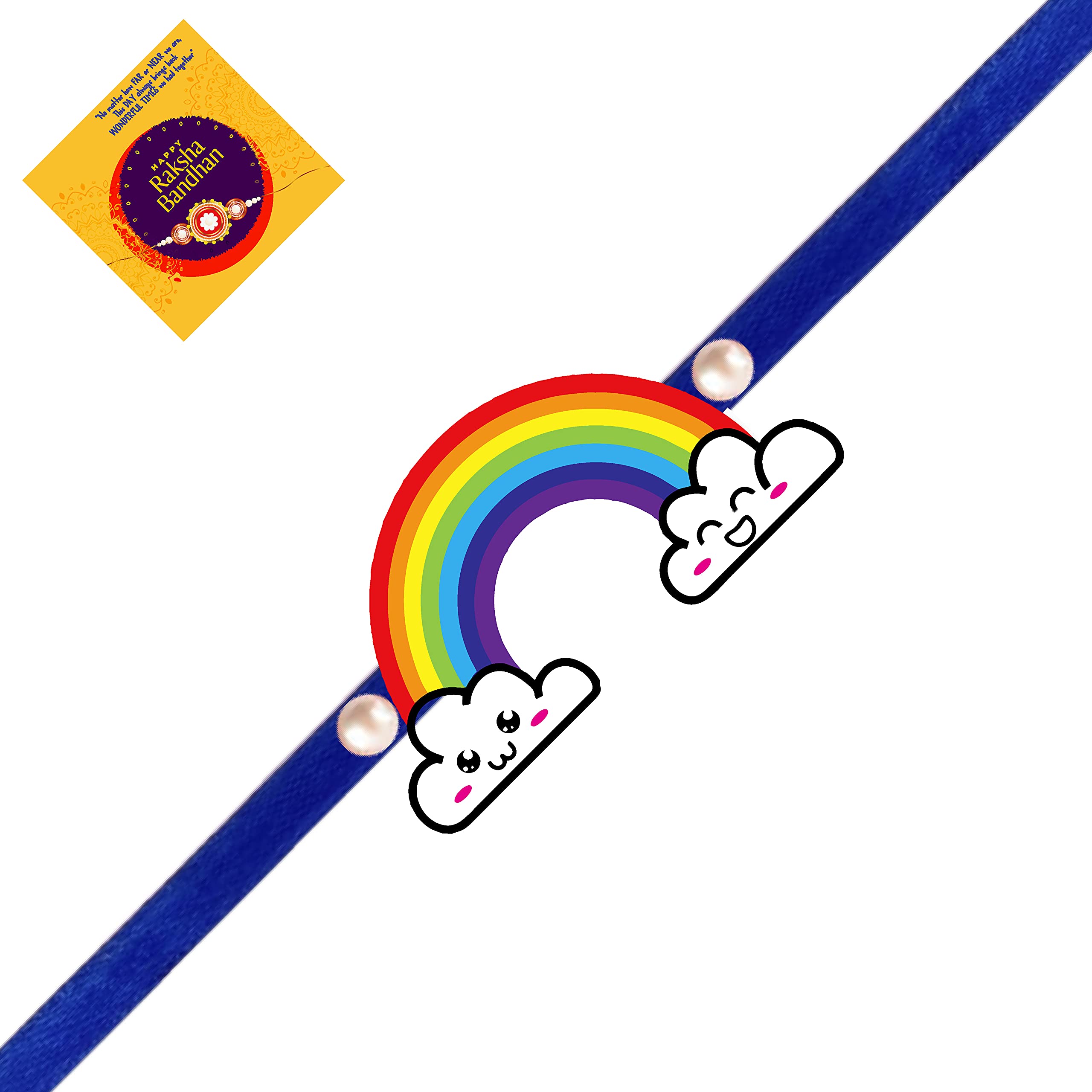 Beingelegant - Rainbow Rakhi - Wonderful Rainbow Wooden MDF Rakhi for Younger Brother with Greeting Card, Roli & Chawal Wooden05 (B0999TC4VX) Amazon Price History, Amazon Price Tracker