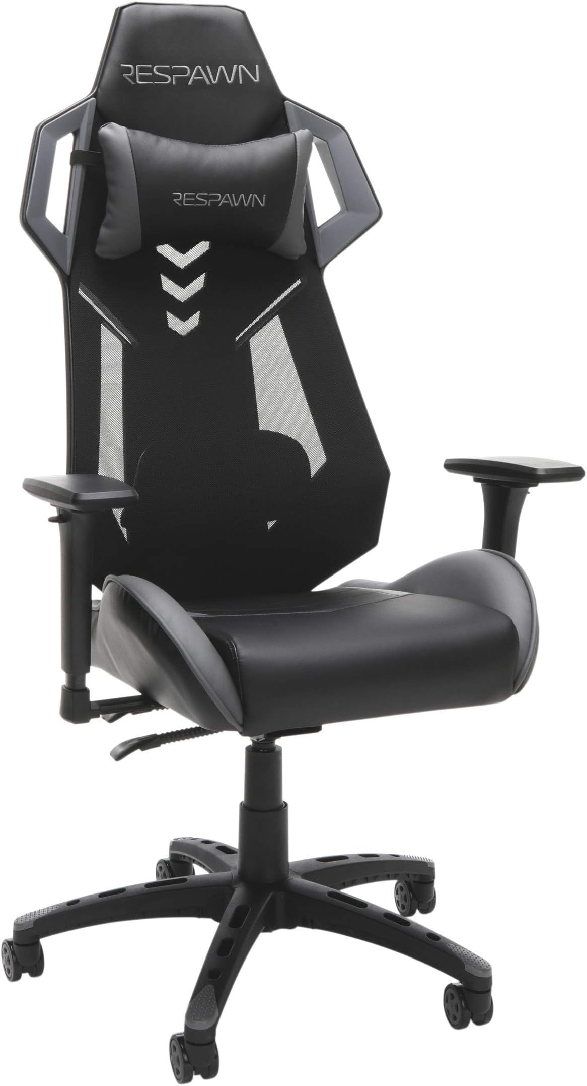RESPAWN 200 Racing Style Gaming Chair,adjustable, Leather, in Gray RSP 200 GRY