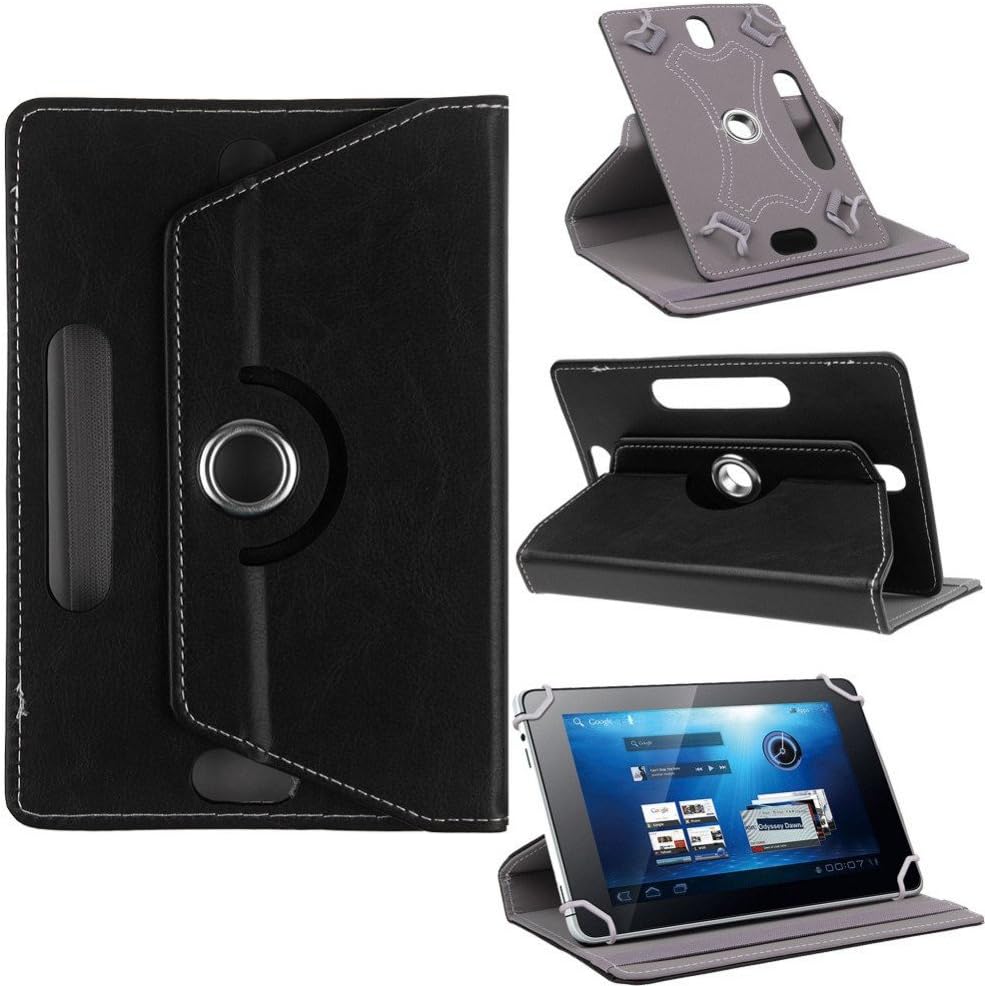 360 Degree Rotation 10 Inch Universal Tablet Case for MatrixPad Z4 S30 S20 S10/Fusion5 10/Simbans TangoTab 10/Dragon Touch K10 Max10/FLYINGTECH 10/Lectrus 10/TenYiDe 10.1/Hoozo 10, Black