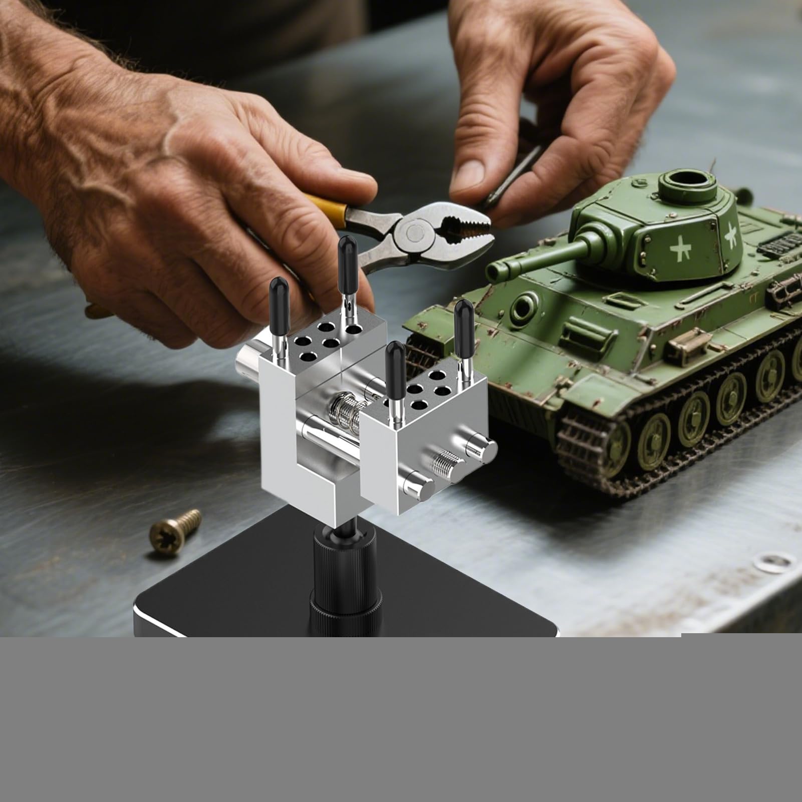 Mini étau de table 2 en 1 - Outil de précision antidérapant à dégagement rapide - Pour garage, fabrication de bijoux, atelier, travail des métaux