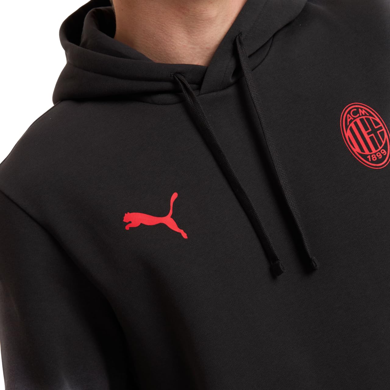 A.C. Milan Felpa con Cappuccio Ftbless Felpa con Logo A.C. Milan e Puma, Prodotto Ufficiale Unisex - Adulto