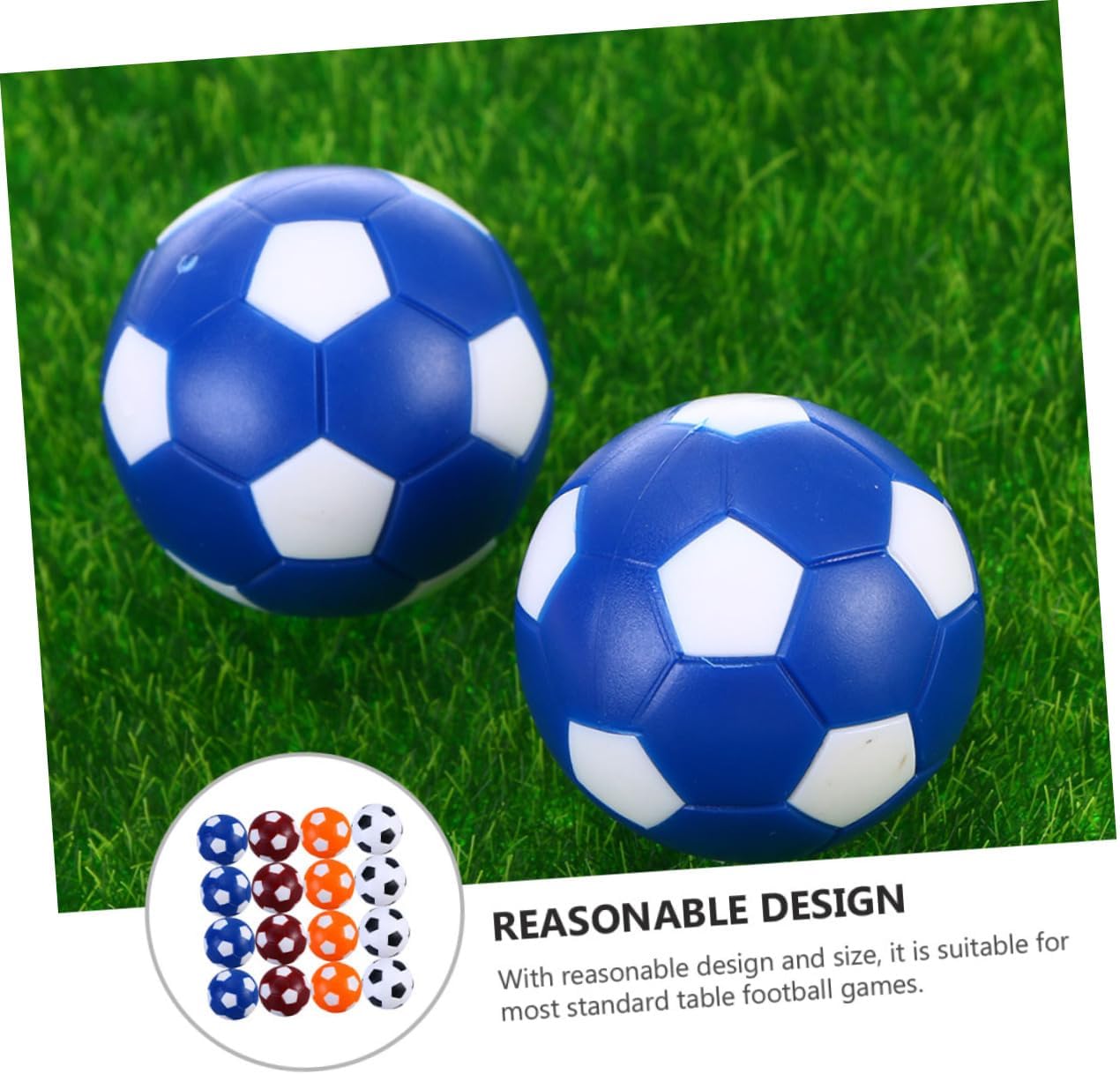 BESPORTBLE 16pcs Plastic Balls Foosball Replacement Mini Foosball Table Accessories Boys and Girls Soccer Goal Net