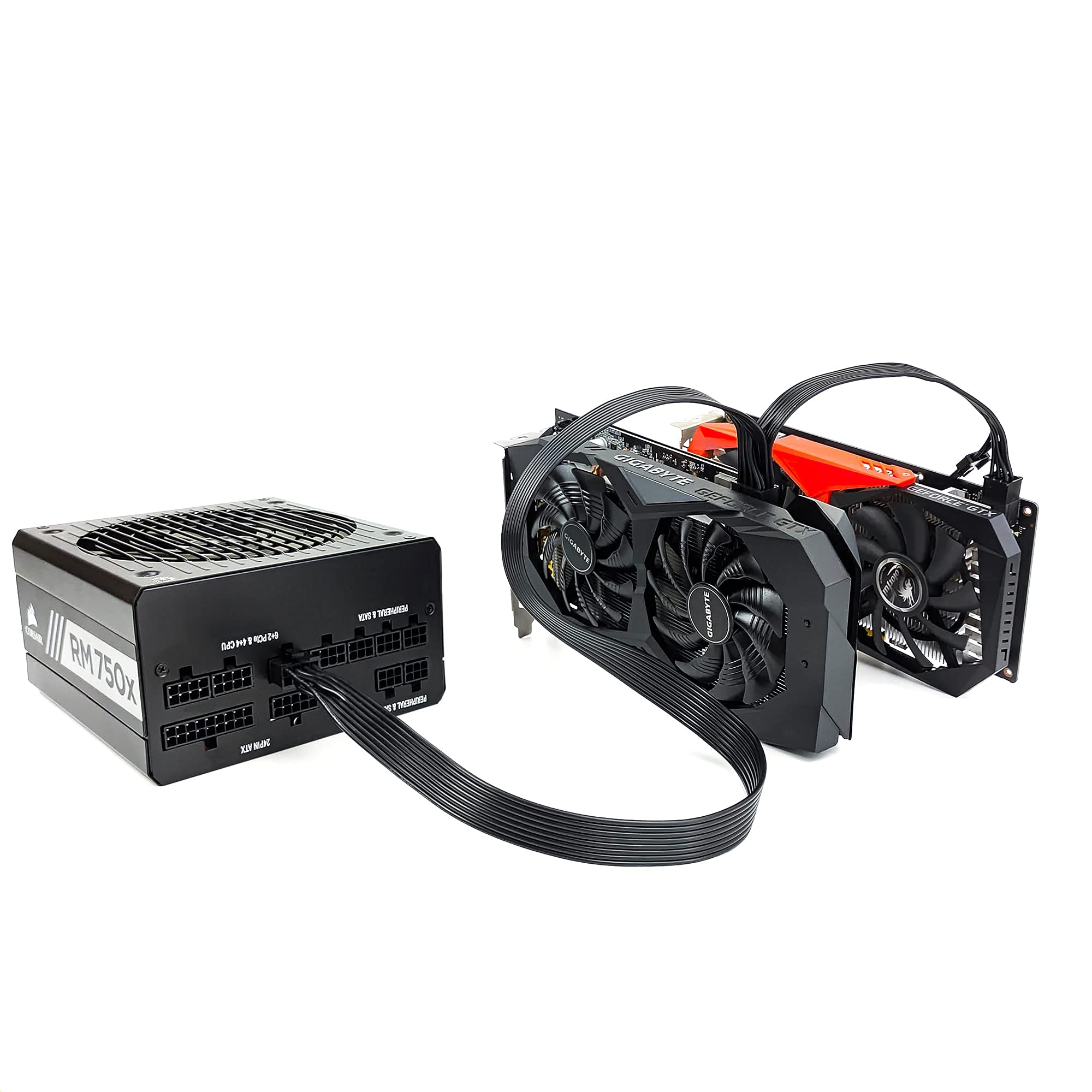 Amazon.co.jp: PSU VGA PCI-E 8ピンオス から デュアル PCI E 8ピン(6
