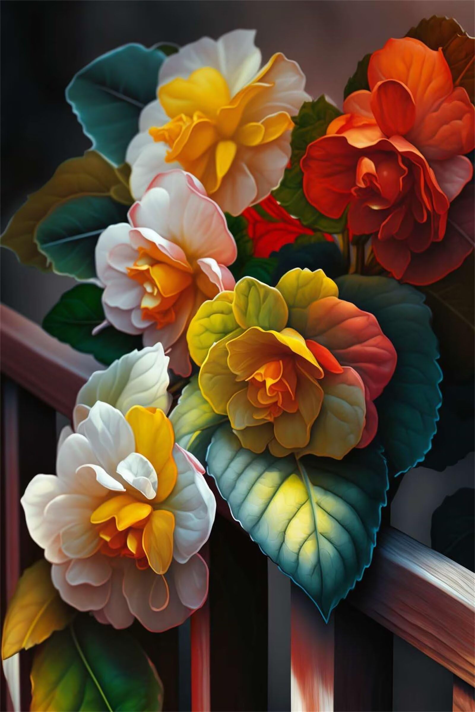 Puzzle dla dorosłych, 1000 elementów, White Yellow Begonia Artwork Puzzle 75 x 50 cm, kolorowe puzzle "zrób to sam" do dekoracji domu, rodzinne puzzle dla początkujących i dzieci