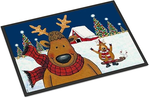 Miniatura 227 de Caroline's Treasures PJC1117JMAT - Felpudo para puerta delantera de 24 x 36 pulgadas, tapete antideslizante lavable de pelo bajo, 24 x 36 pulgadas