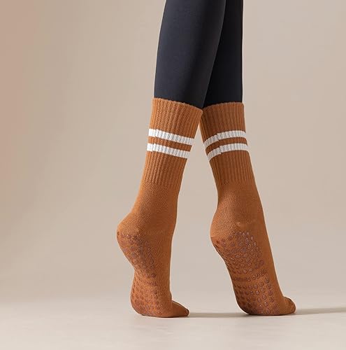 Miniatura 7 de Calcetines de yoga antideslizantes para mujer con agarre para pilates, calcetines de hospital para mujer Barre Grippy