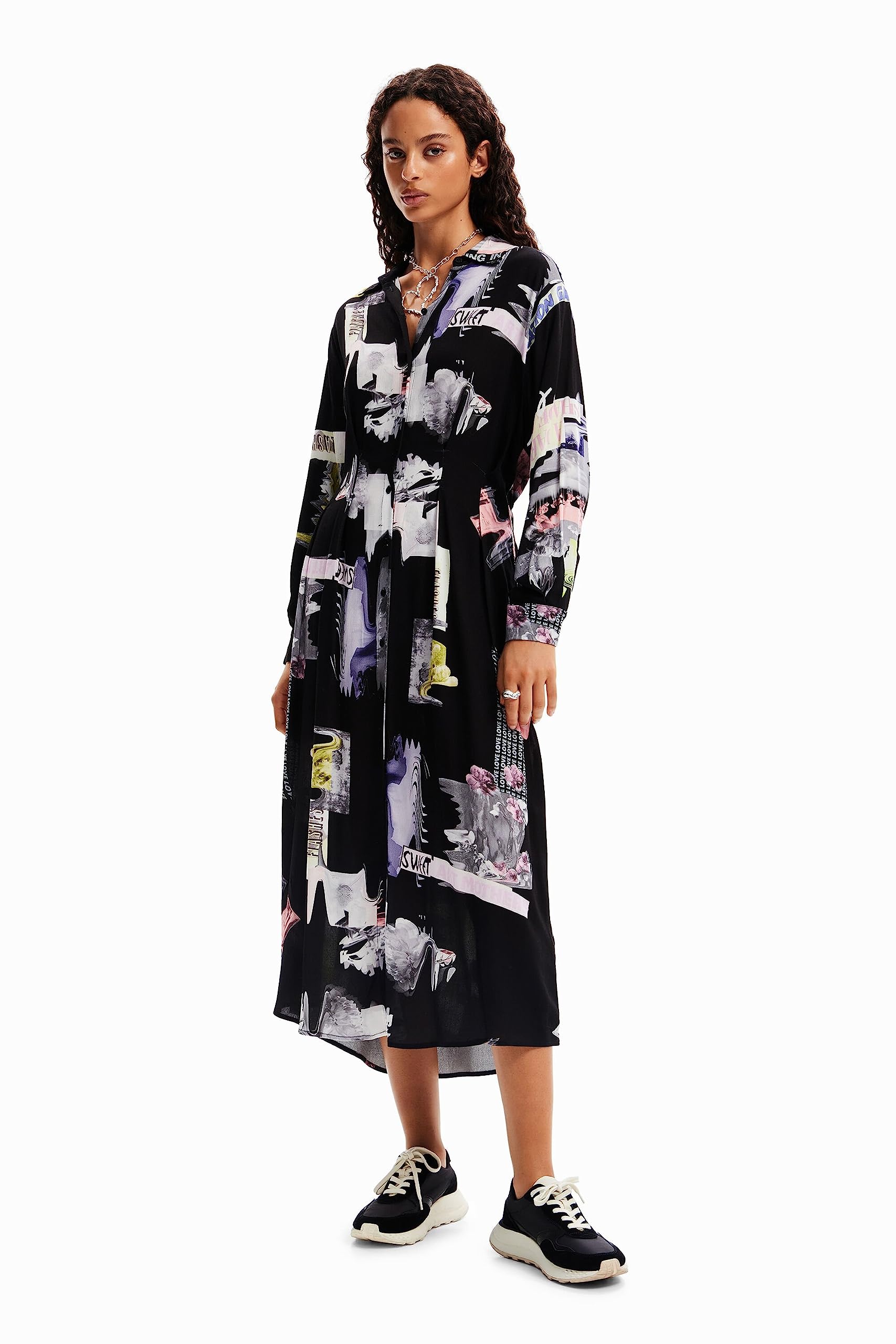 Black Desigual Percy Shirt Shirt Midishats - Women
