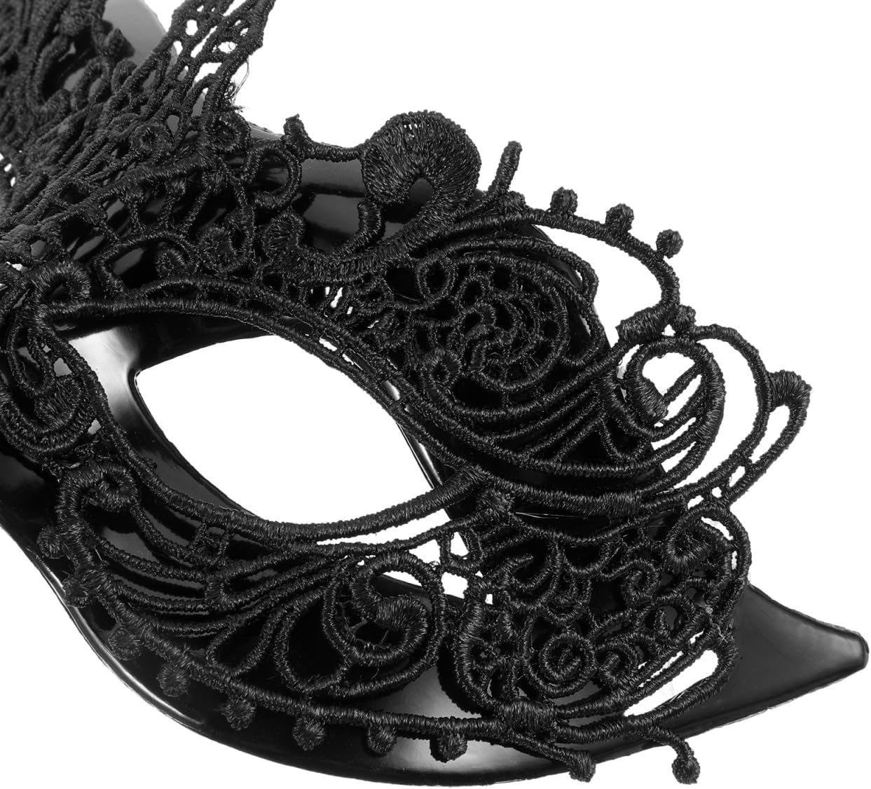 Homoyoyo Black for Women with Stick - Elegant Half Face Mask for Mardi Gras - Halloween and Costume Parties Accessory for Masquerade Dresses - Image 7