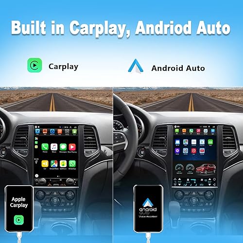 Miniatura 4 de Android 11 - Radio estéreo para coche en tablero apto para Jeep Grand Cherokee 2014 a 2020 con 4+64G 12.1 pulgadas gran pantalla táctil navegación