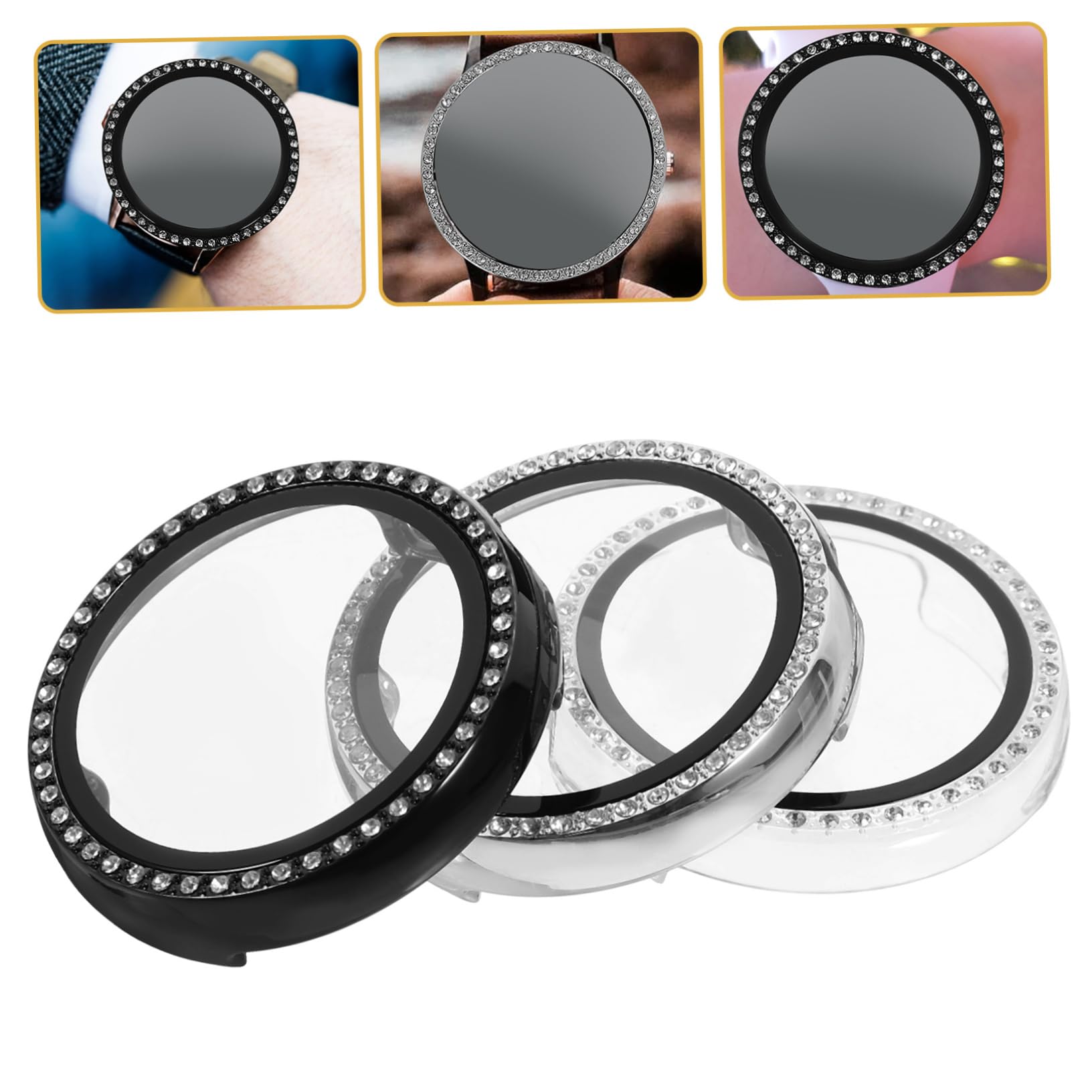 OSALADI 9pezzi Custodia Protettiva Per Orologio Cover Trasparente Nera Per Watch Protezione Completa Per Schermo e Leggera e Resistente Agli Urti