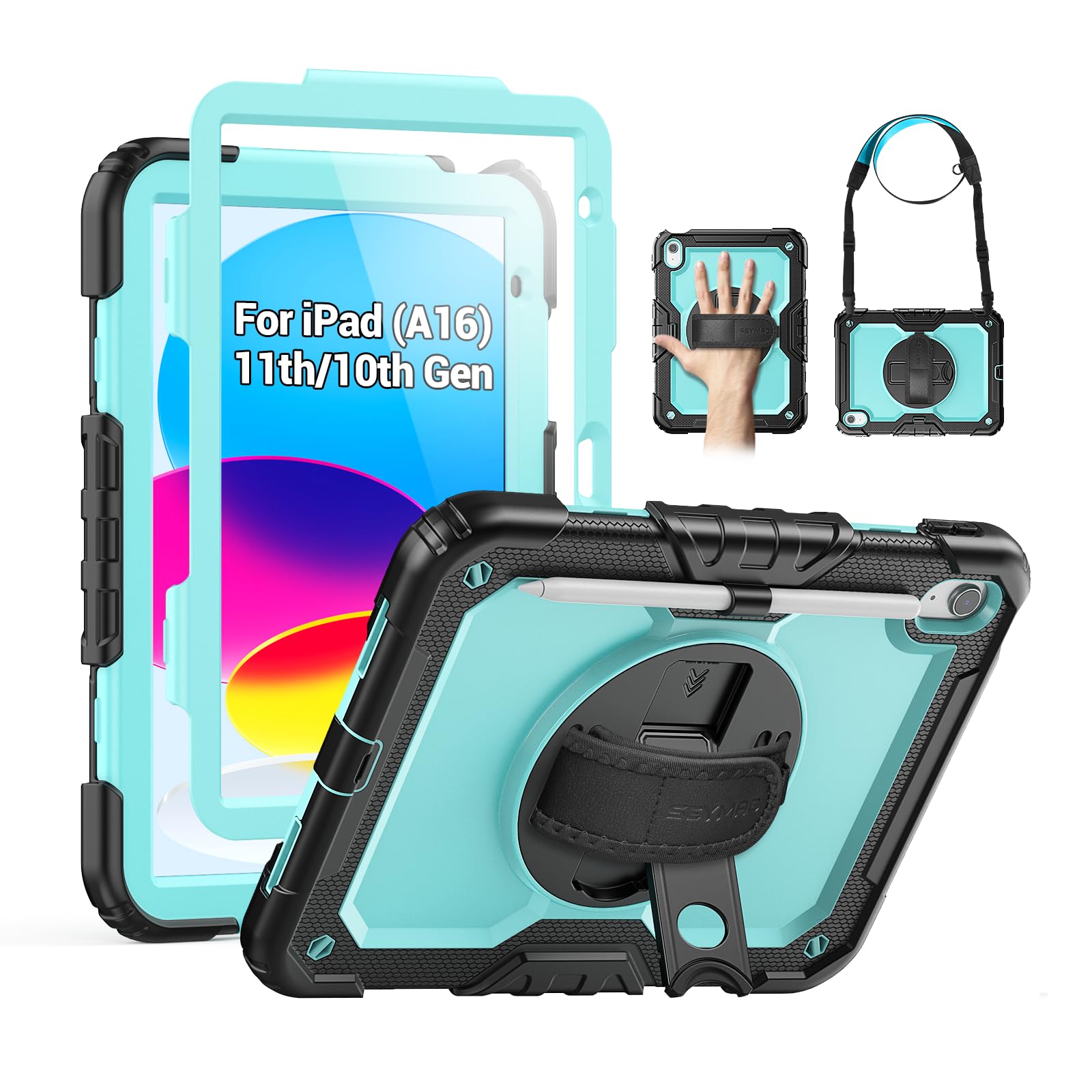 SEYMAC Case for iPad Air 5th/4th Generation 10.9 Inch, Black — Amazon image 28