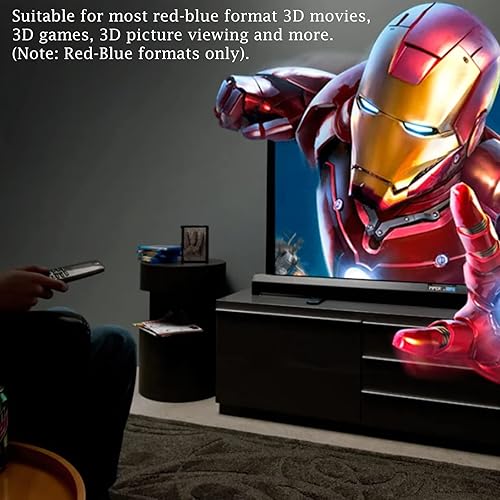 Miniatura 6 de Gafas 3D rojo-azul, gafas de visión 3D para ver películas/juegos e imágenes en 3D en formatos rojo-azul, compatibles con monitores de computadora