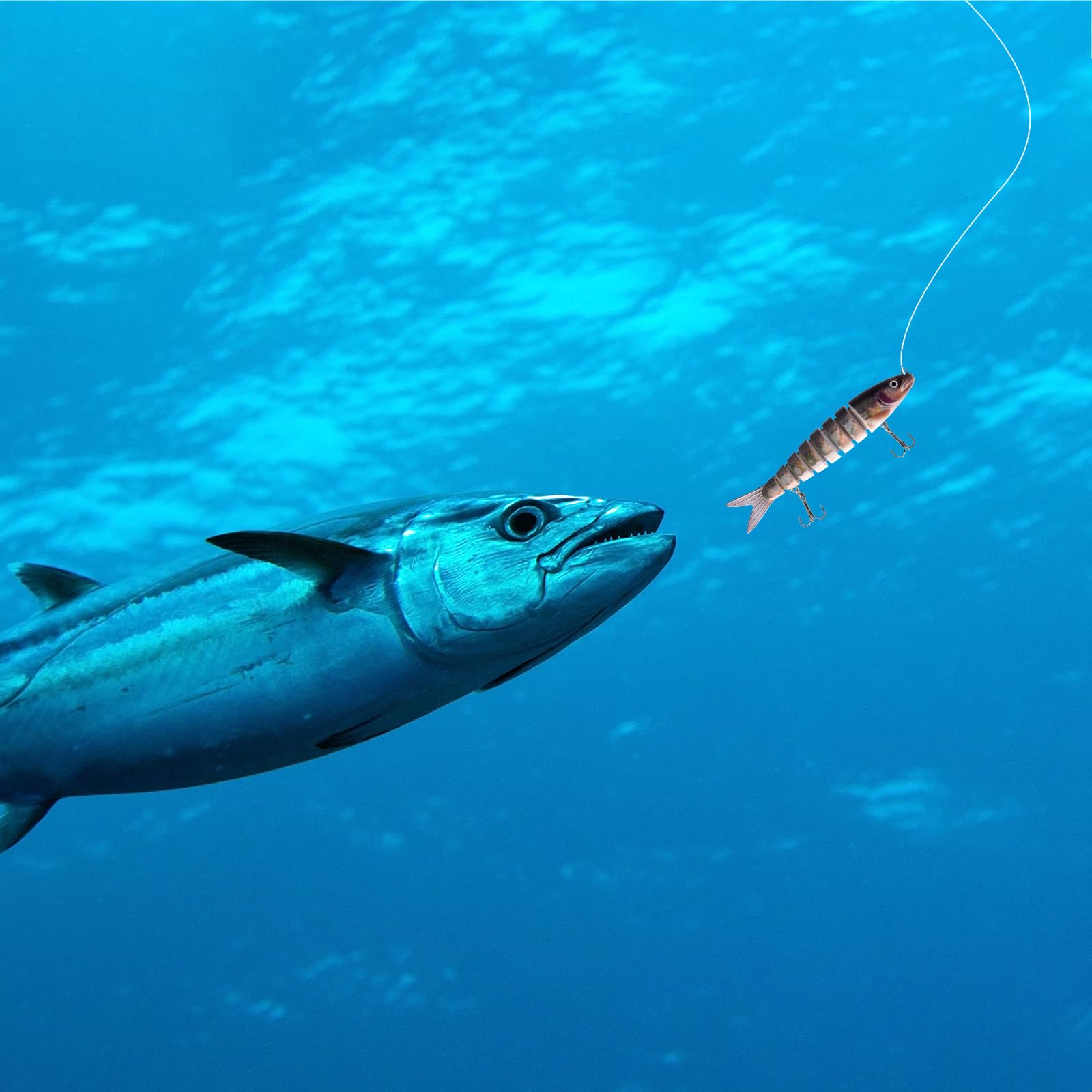 3 Esche Artificiali Gummifische con Scatola di Conservazione, Esche da Pesca Realistiche per Spigola, Trota, Luccio, Per Mare e Acqua Dolce