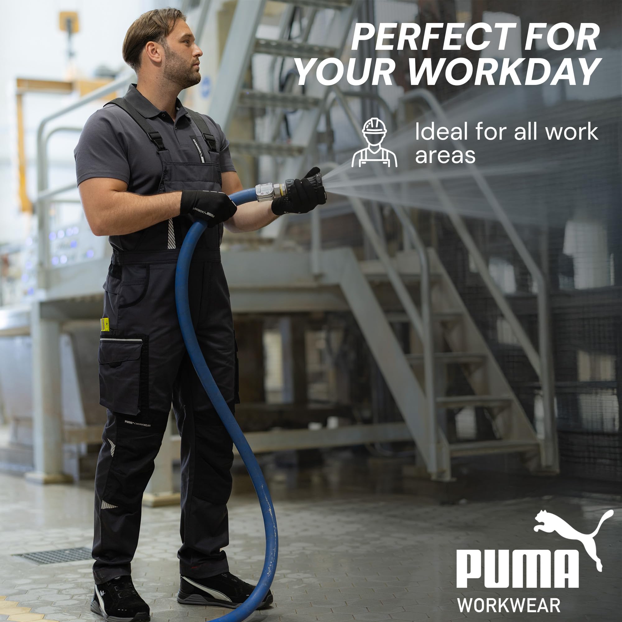 PUMA Workwear Premium Peto con muchos bolsillos y tejido de nailon extra reforzado