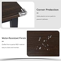 Vista 8 de Feonase Juego de mesa de comedor de 5 piezas para 4-8 personas, juego de mesa de cocina extensible de 63 pulgadas con 2 bancos y 2 taburetes Marrón