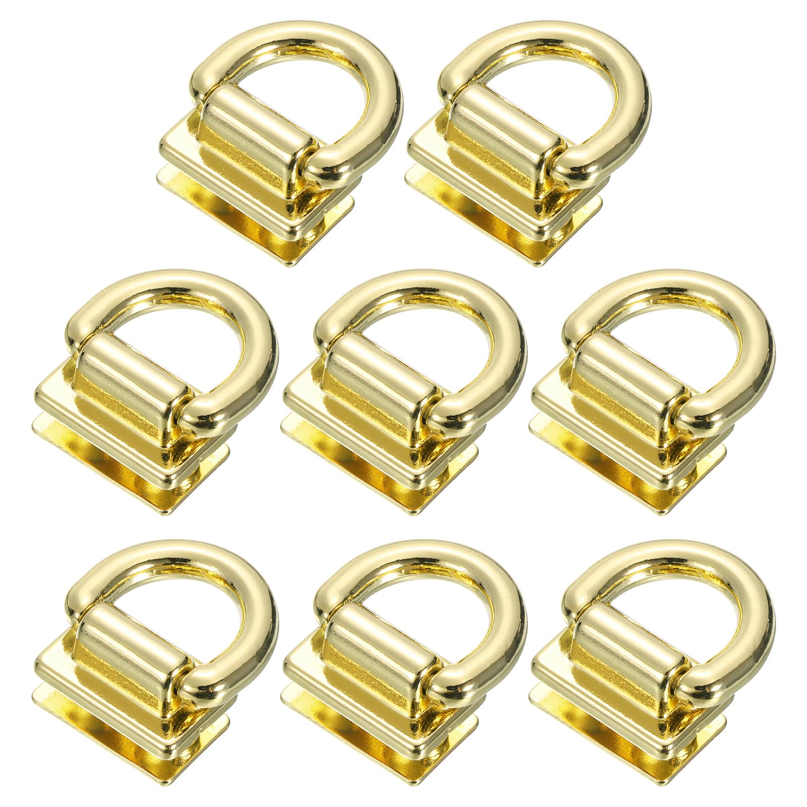 uxcell Metal Bag Connector with D Ring, Purse Bridge Buckle with Screws for Purse DIY, Key Chain Lanyard