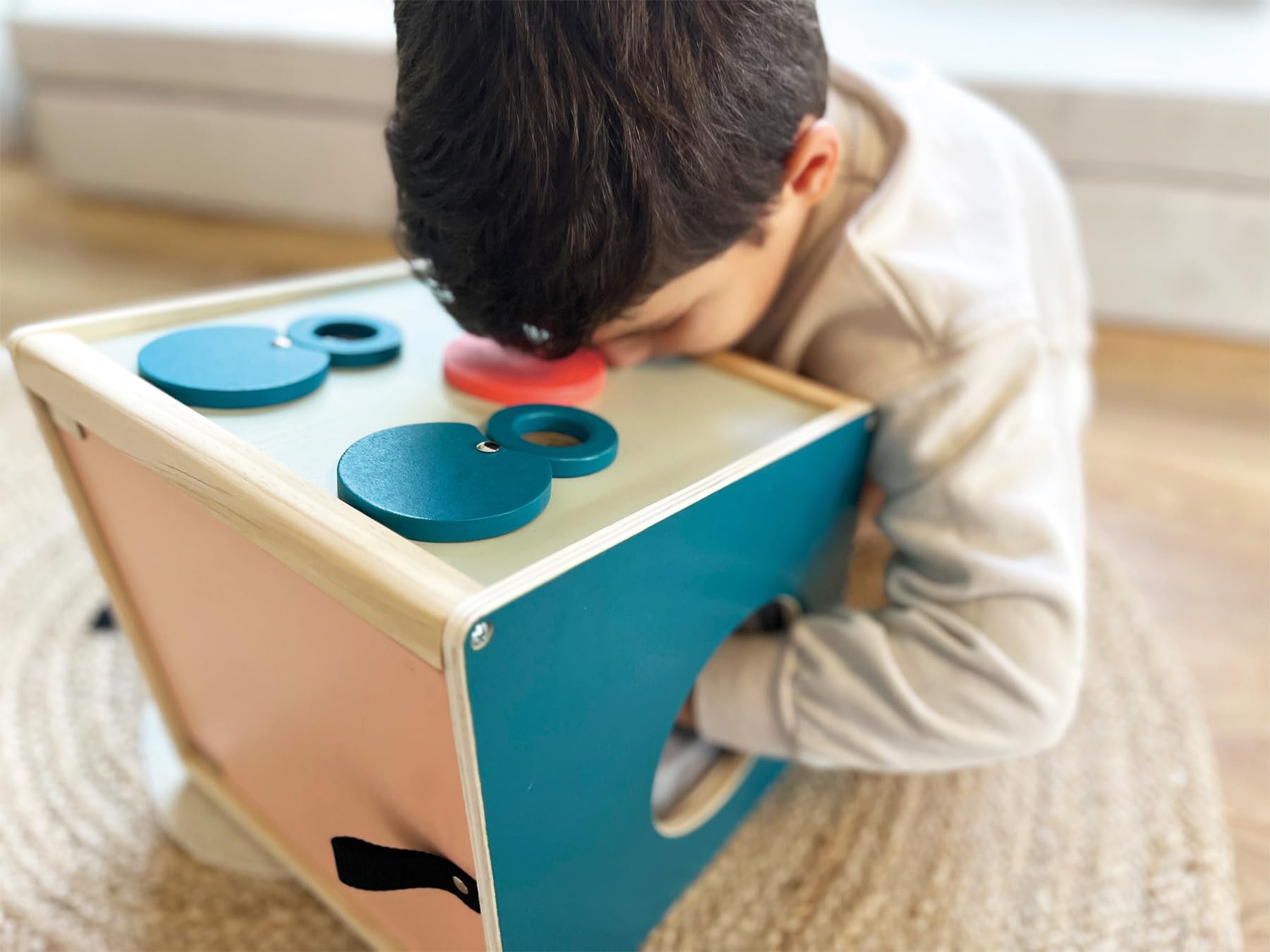 Boîte Tactile Sensory Small Foot Voir Écouter Sentir Toucher Bois 3 Ans
