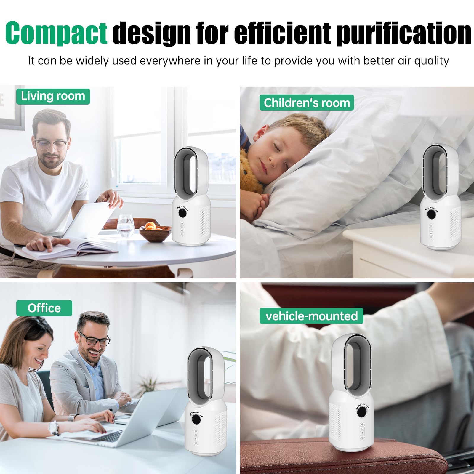 Máquina purificadora de aire de anión F8-AR, sin consumibles, elimina humo, polen, olor, adecuada para sala de estar, oficina, automoción, viajes, sala de mascotas,