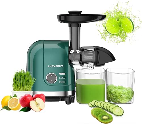 Cold Press Juicer Machine for Fruits & Vegetables, Masticating Juicer,