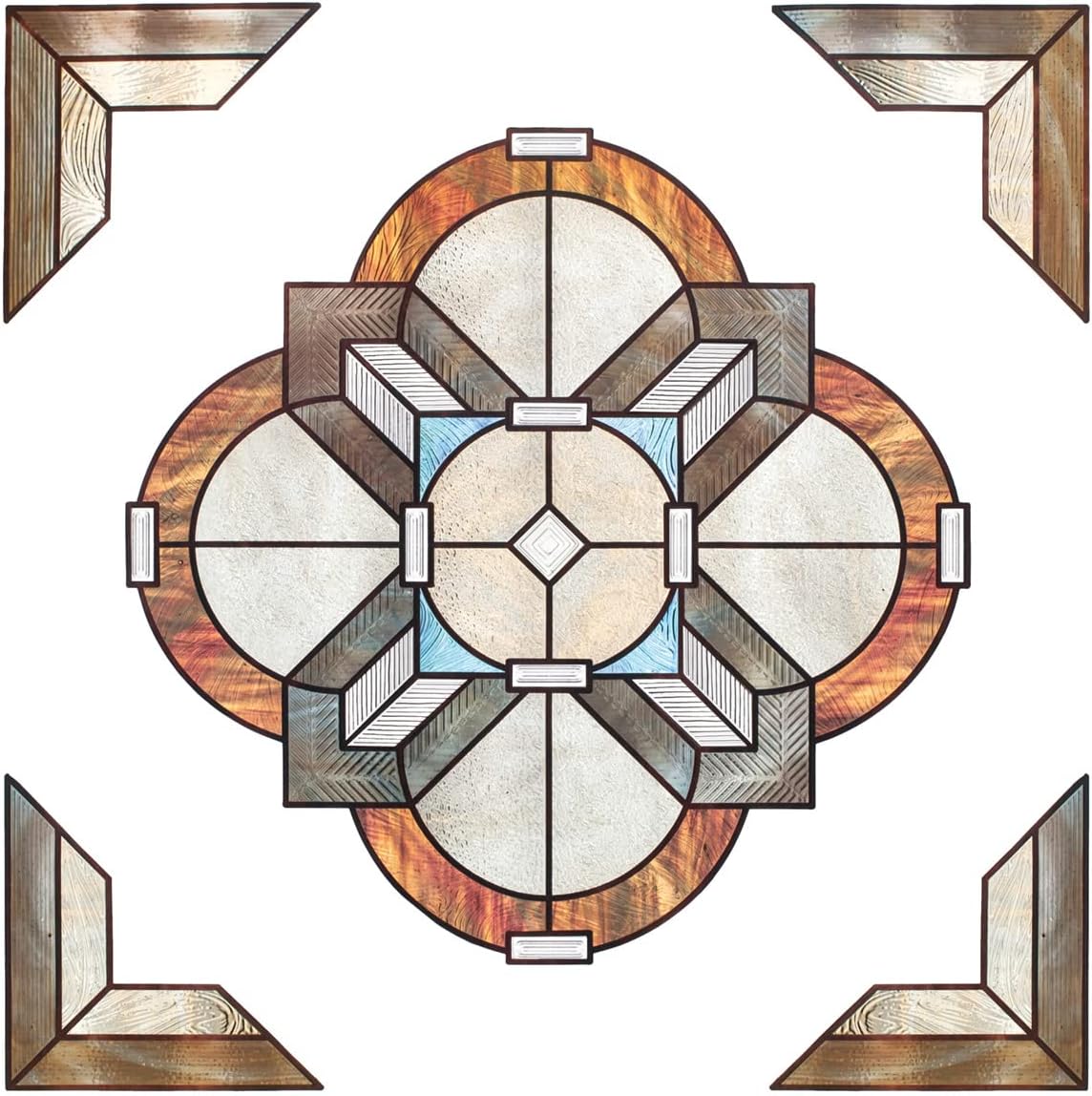 12" x 12" Amber Stained Glass Window Film