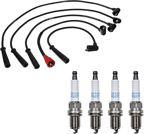 Wire Set 7mm & 4 U-Groove Spark Plugs 0.044 Kit for Mazda 626 MX-6 2.2 L4