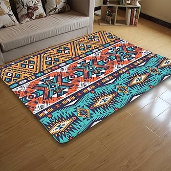 Amazon｜カーペット インディアン ネイティブアメリカン 民族柄