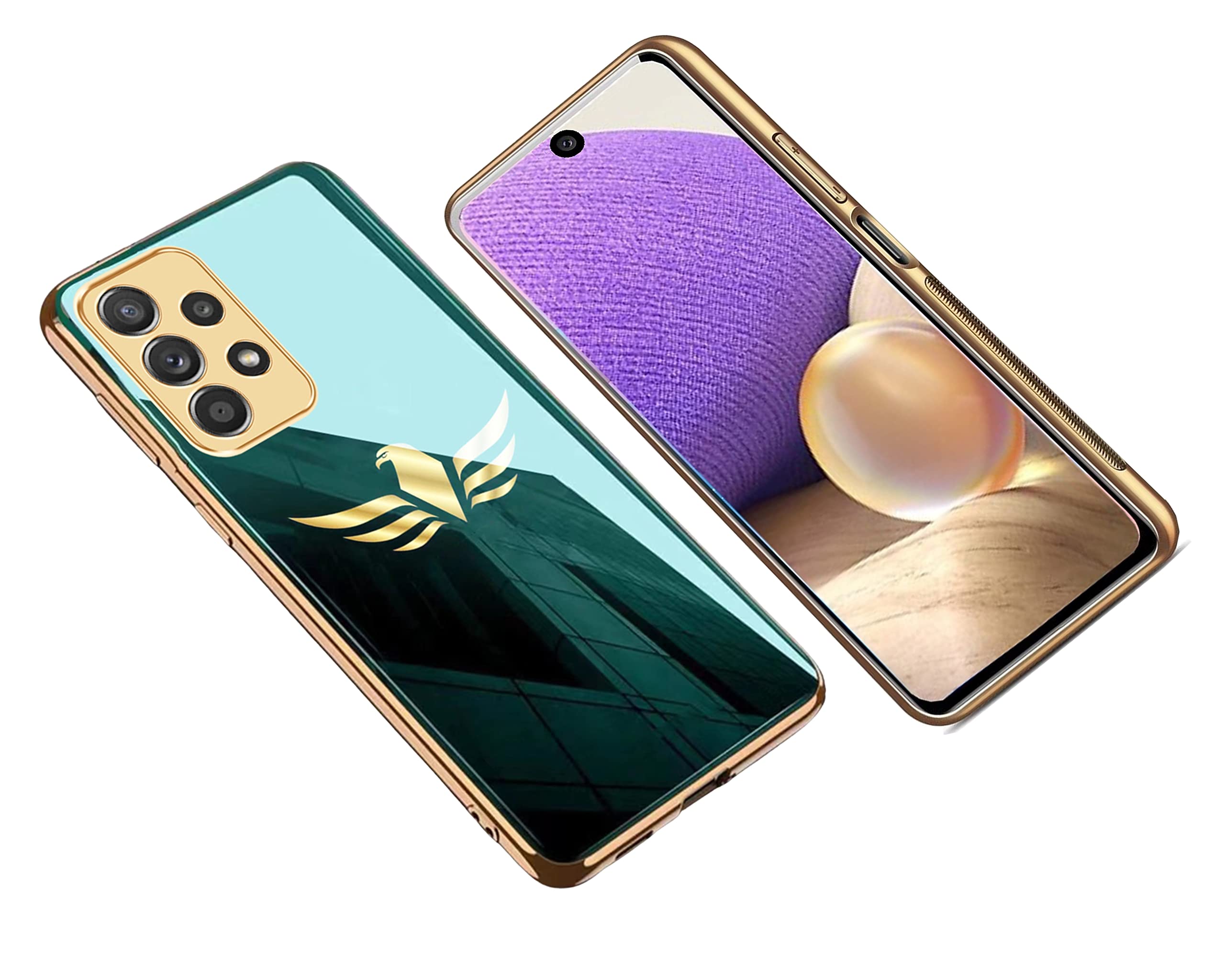 MOBITUSSION Premium Anti Scratch Glass Case with Camera Protection Back Cover Compatible for Samsung A52s 5G / Samsung A52 5G / Samsung A52 4G (Eagle Green) (B0BQJRLQHD) Amazon Price History, Amazon Price Tracker