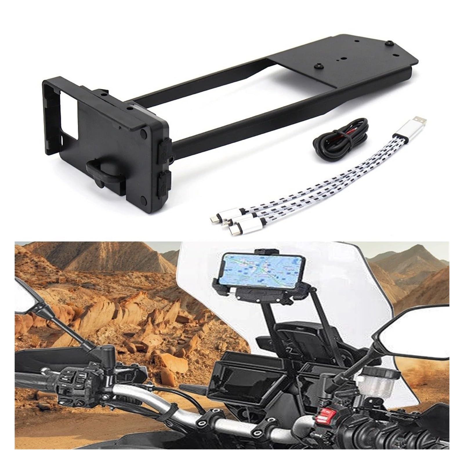 Supporto per Telefono GPS Supporto Per TRACER Per 900 9 GT Tracer9gt 2021 2022 Supporto Per Navigatore GPS Per Moto Per Caricabatterie USB(E)