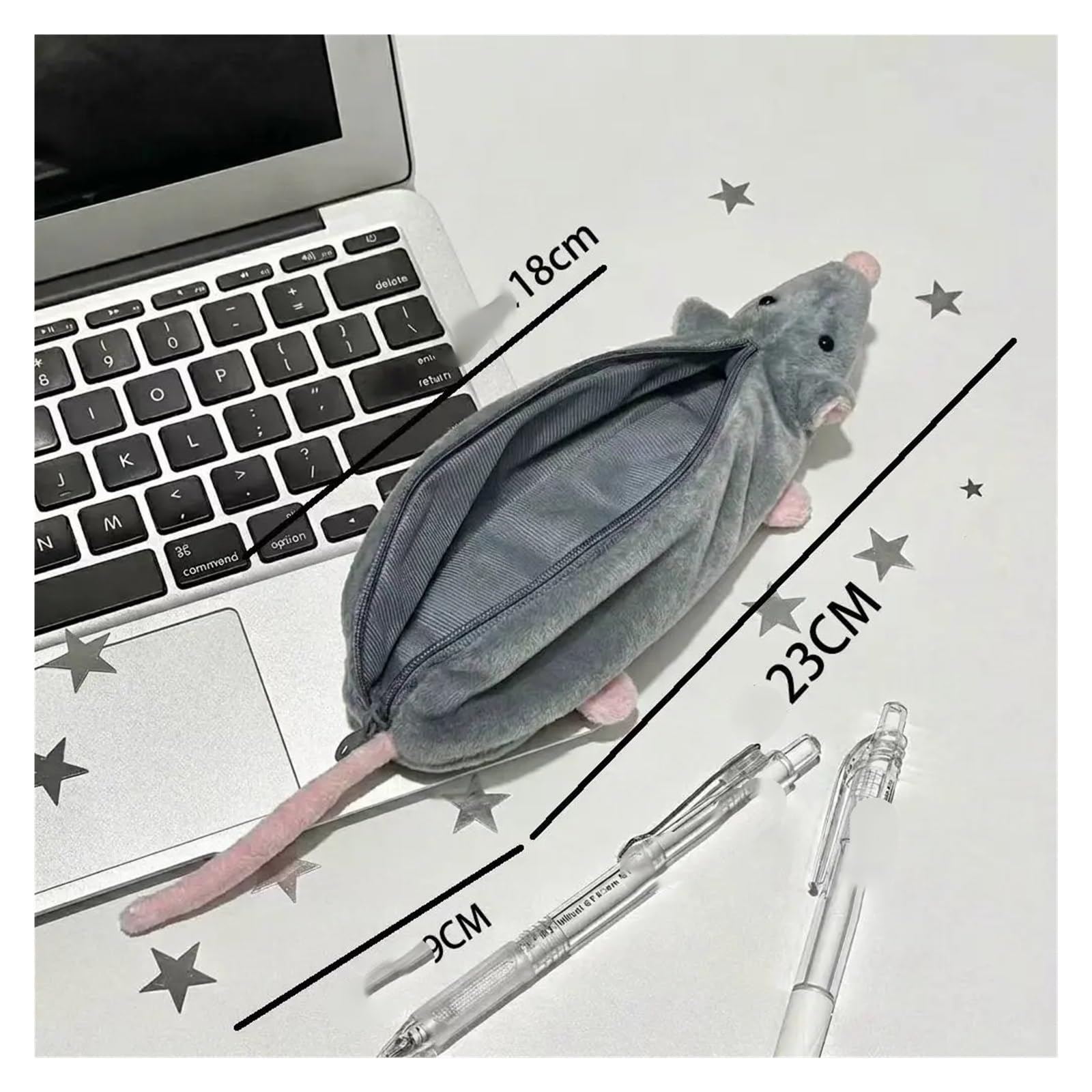 1 astuccio in peluche for mouse for studenti | Design a cartoni animati, grande capacità, peluche divertente, estetica, regalo