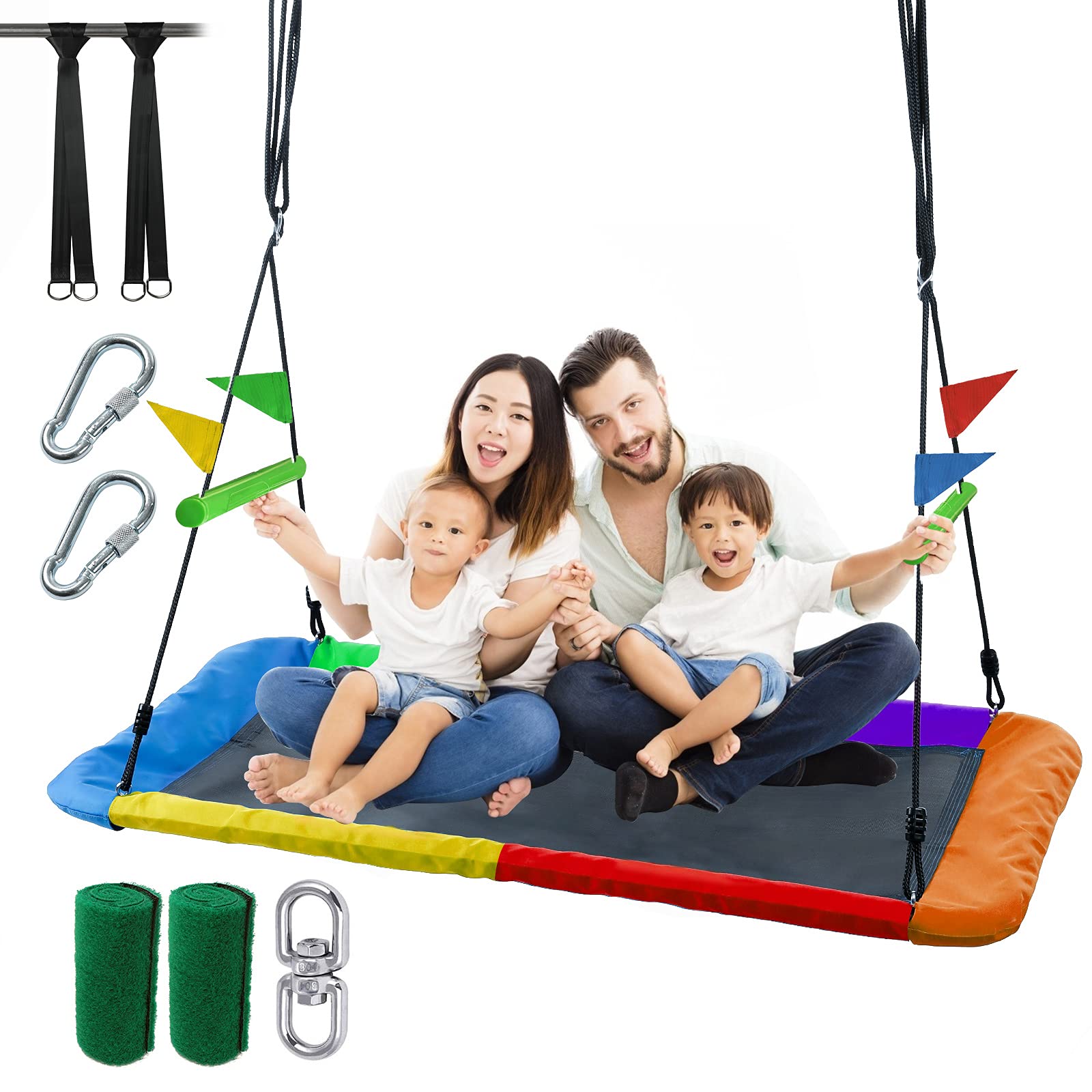 Buy SURPCOS 60'' Giant Platform Tree Swing Set, 700 lb Weight Capacity