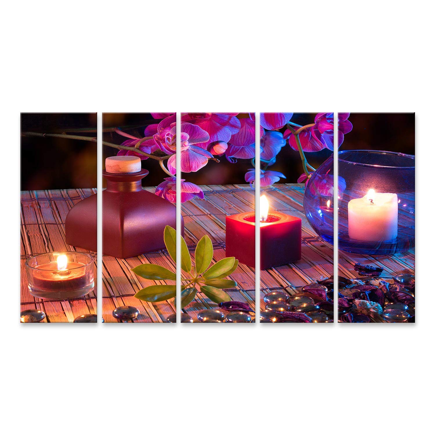 islandburner cuadro sobre lienzo hoja velas aceite popurrí de vidrio puntos orquídeas e imágenes murales carteles