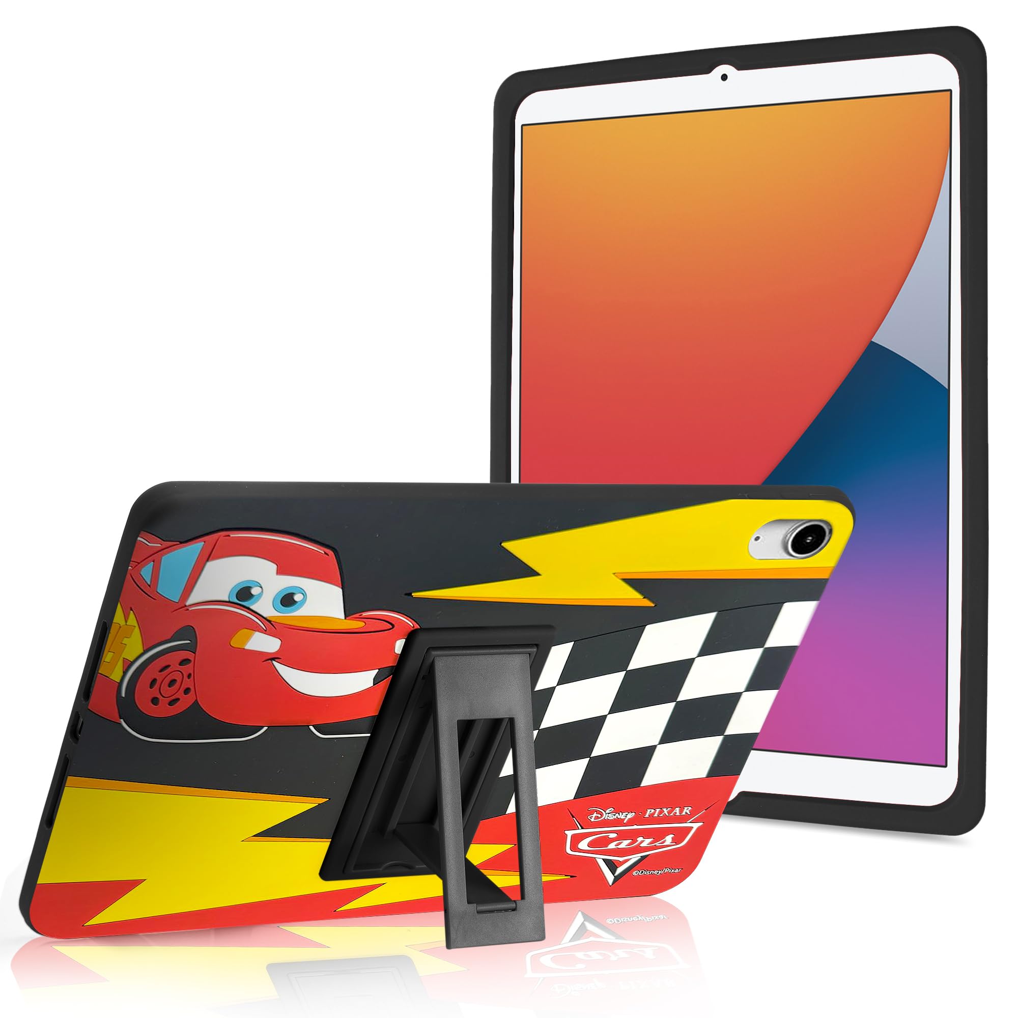 Disney Cars Kids iPad Case - 10.9 Inch Case for iPad 10th Generation (2022) & A16 11th Generation 11 inch (2025) - Tablet Cover with Stand, Shockproof