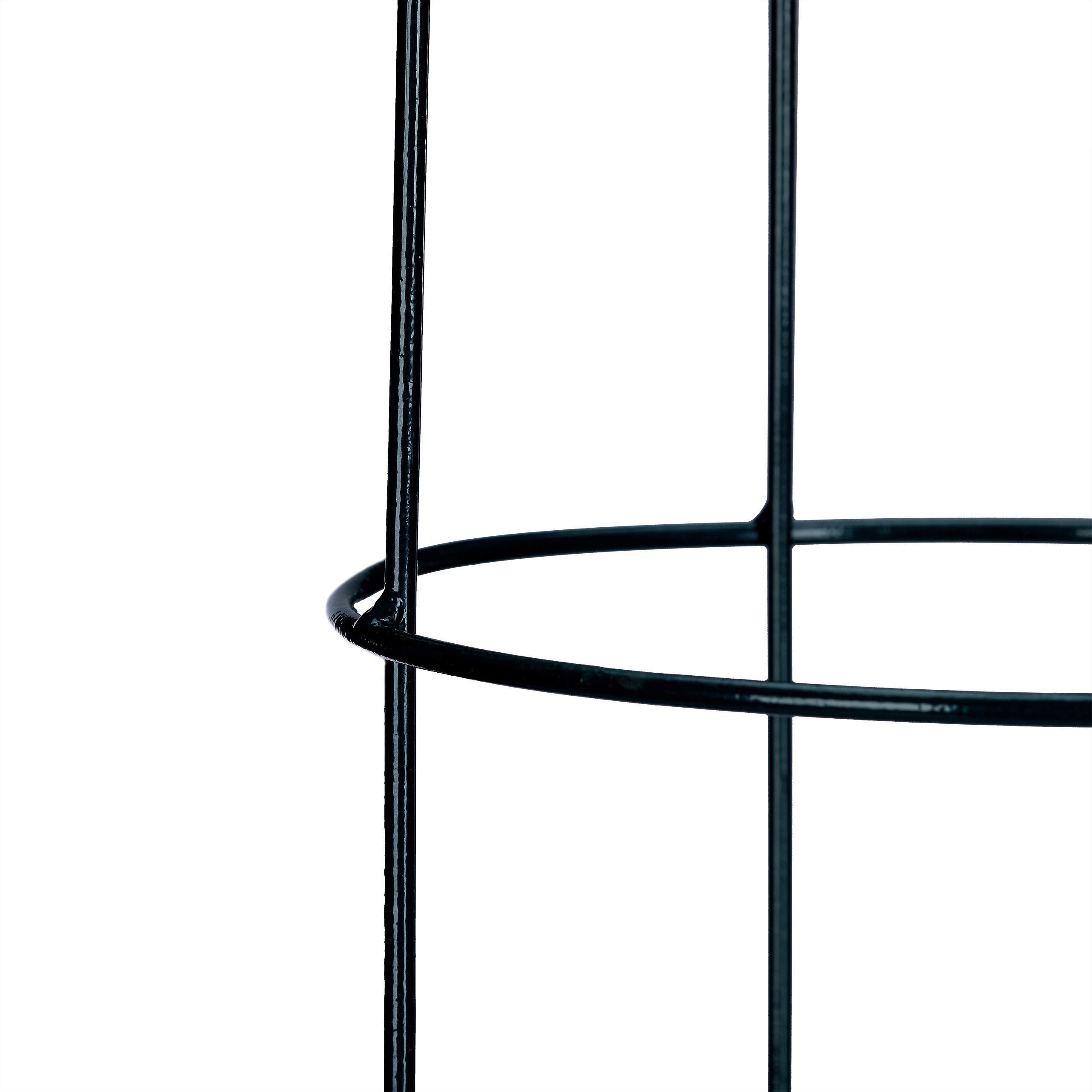 Relaxdays, vert foncé Tuteur de jardin, Colonne rosier, Arche plante grimpante, Set 2 métal rose Arceau, H: 99,5 & 80 cm