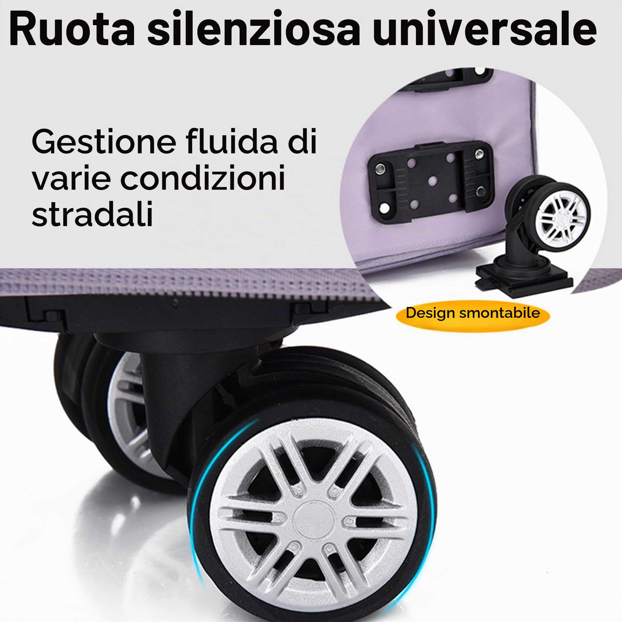 Borsa da Viaggio con Ruote, Borsone Pieghevole Espandibile con Ruote Rimovibili, Impermeabile Grande Capacità Bagaglio a Mano Espandibile, Borsa da Weekend da Donna Bagaglio a Mano da Viaggio