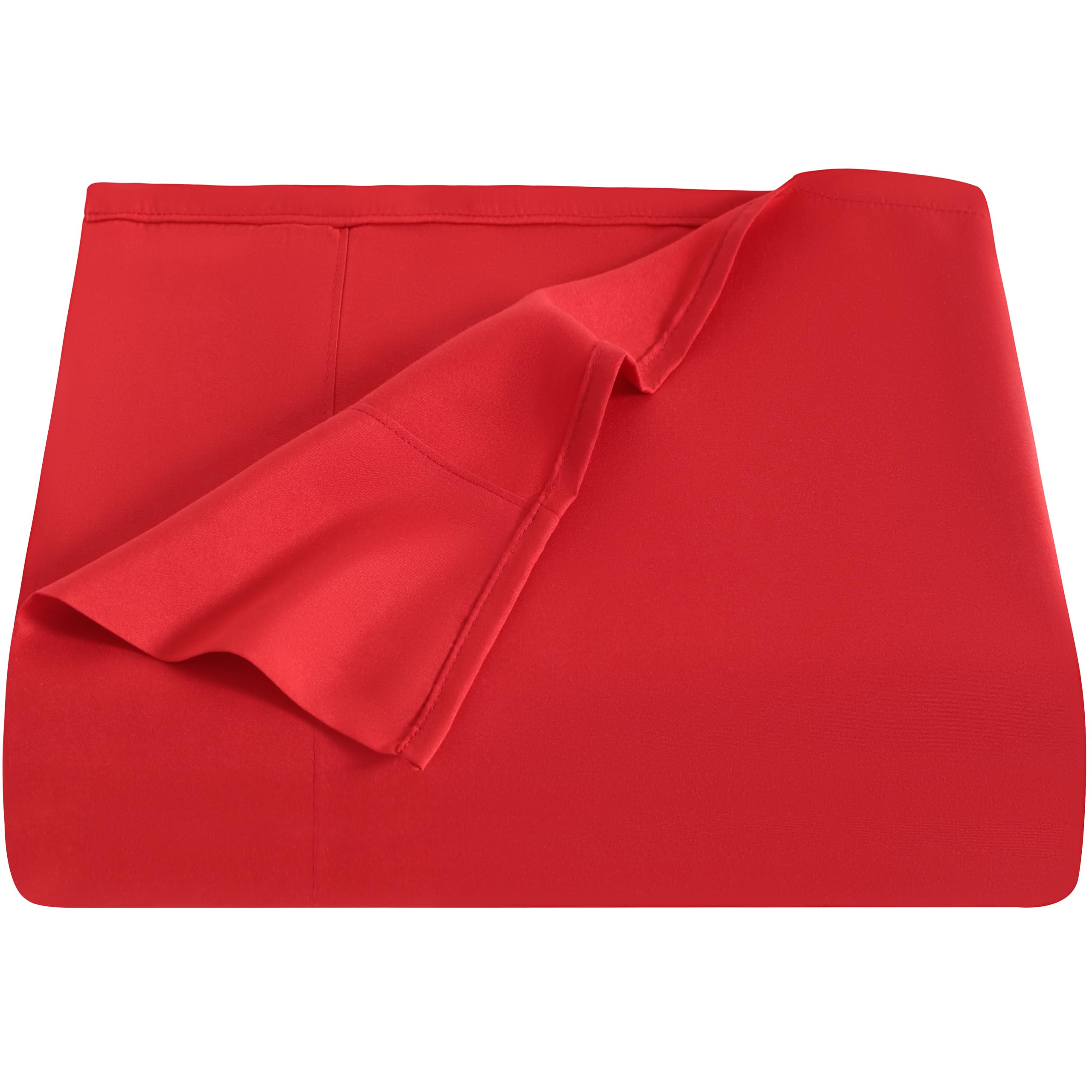 NTBAY Full Microfiber Flat Sheet, 81 x 96, Red