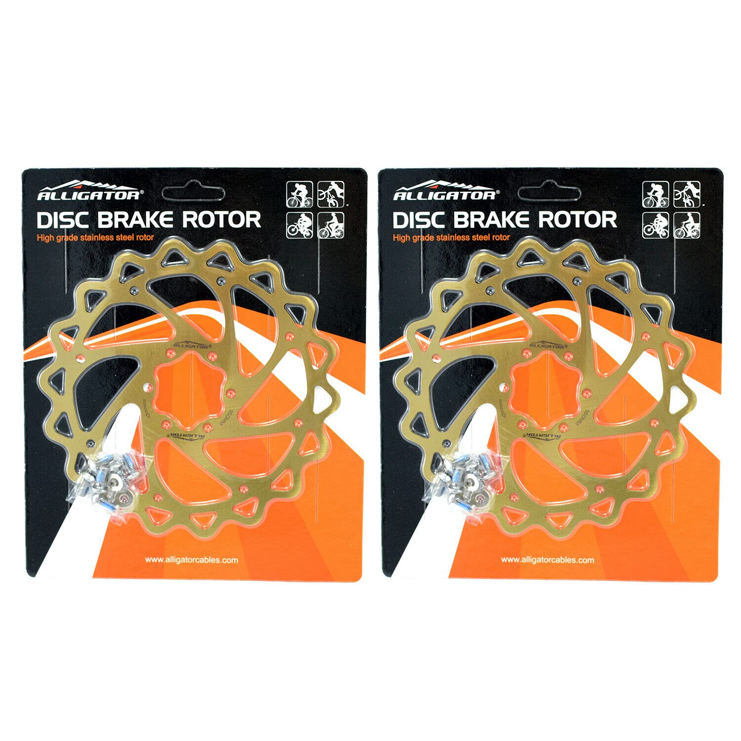Alligator Brake iWAVE MTB Road Bike Disc Brake Rotor 160mm, 2PCS