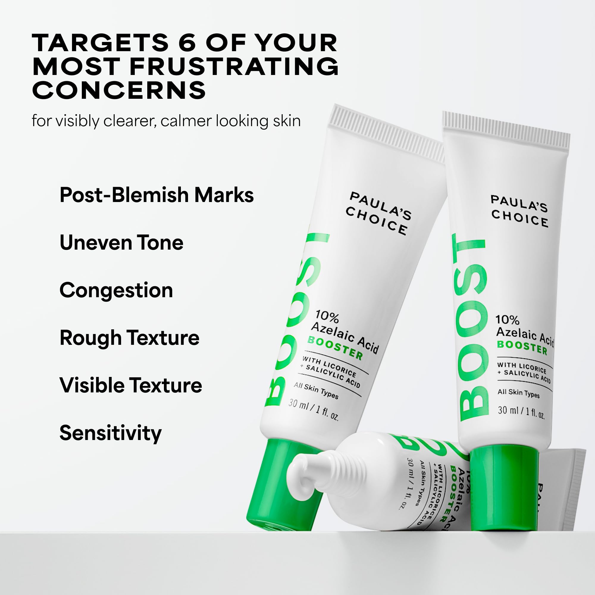 Paula's Choice 10% Kwasem Azelainowy BOOSTER - Serum do Twarzy Rozjaśnia Brązowych Przebarwień & Zwalcza Wypryski - z Salicylowym - Wszystkie Rodzaje Skóry - 30 ml