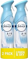 Febreze Air Effects Linen & Sky Air Freshener Spray - Odor-Fighting Room Deodorizer, Bathroom Kitchen Freshener, 8.8oz Pack of 2