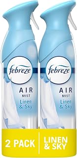 Febreze Air Effects Linen & Sky Air Freshener Spray - Odor-Fighting Room Deodorizer, Bathroom Kitchen Freshener, 8.8oz Pack of 2