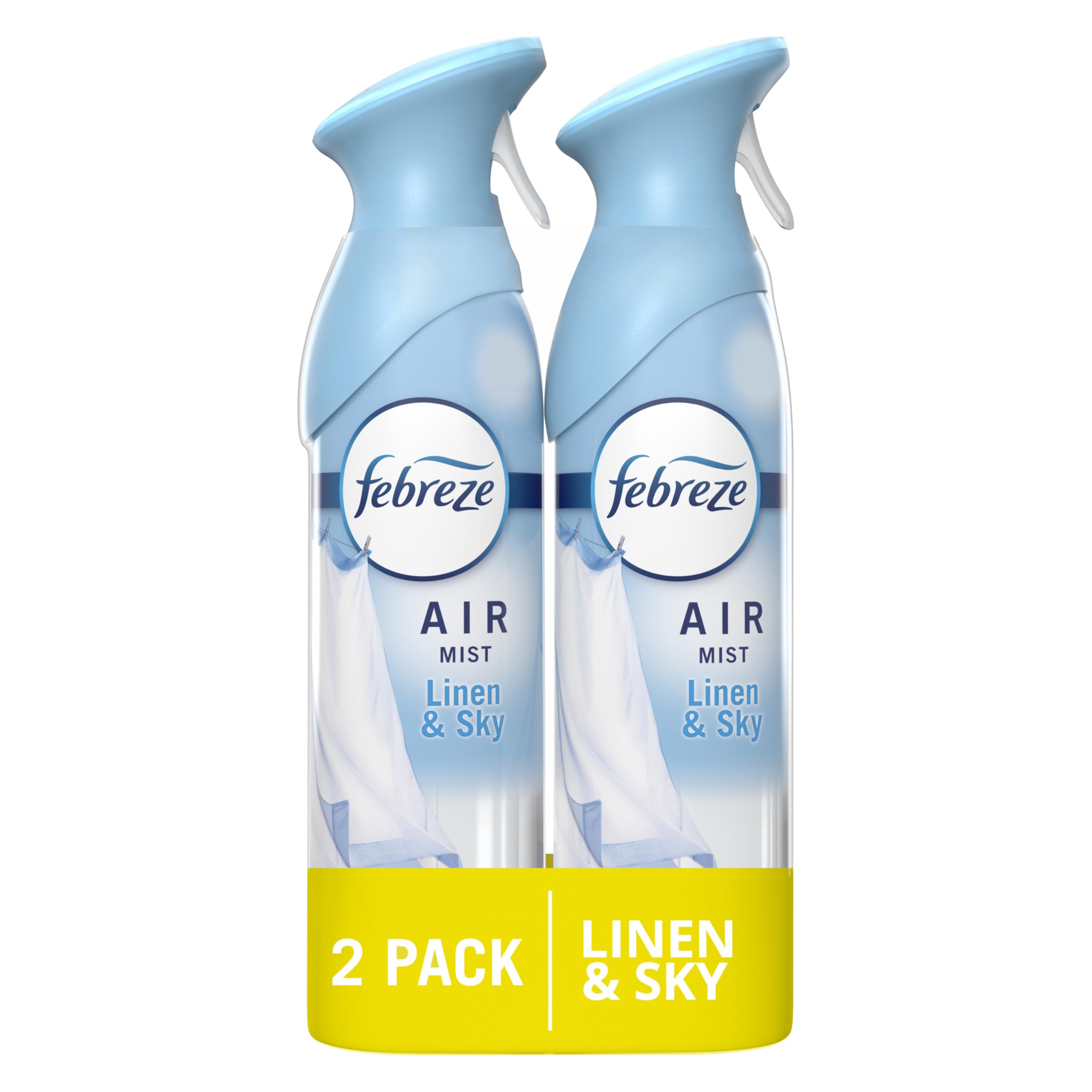 Febreze Odor-Fighting Air Freshener, Linen & Sky, 8.8 Ounce - 2 Count (Pack of 1)