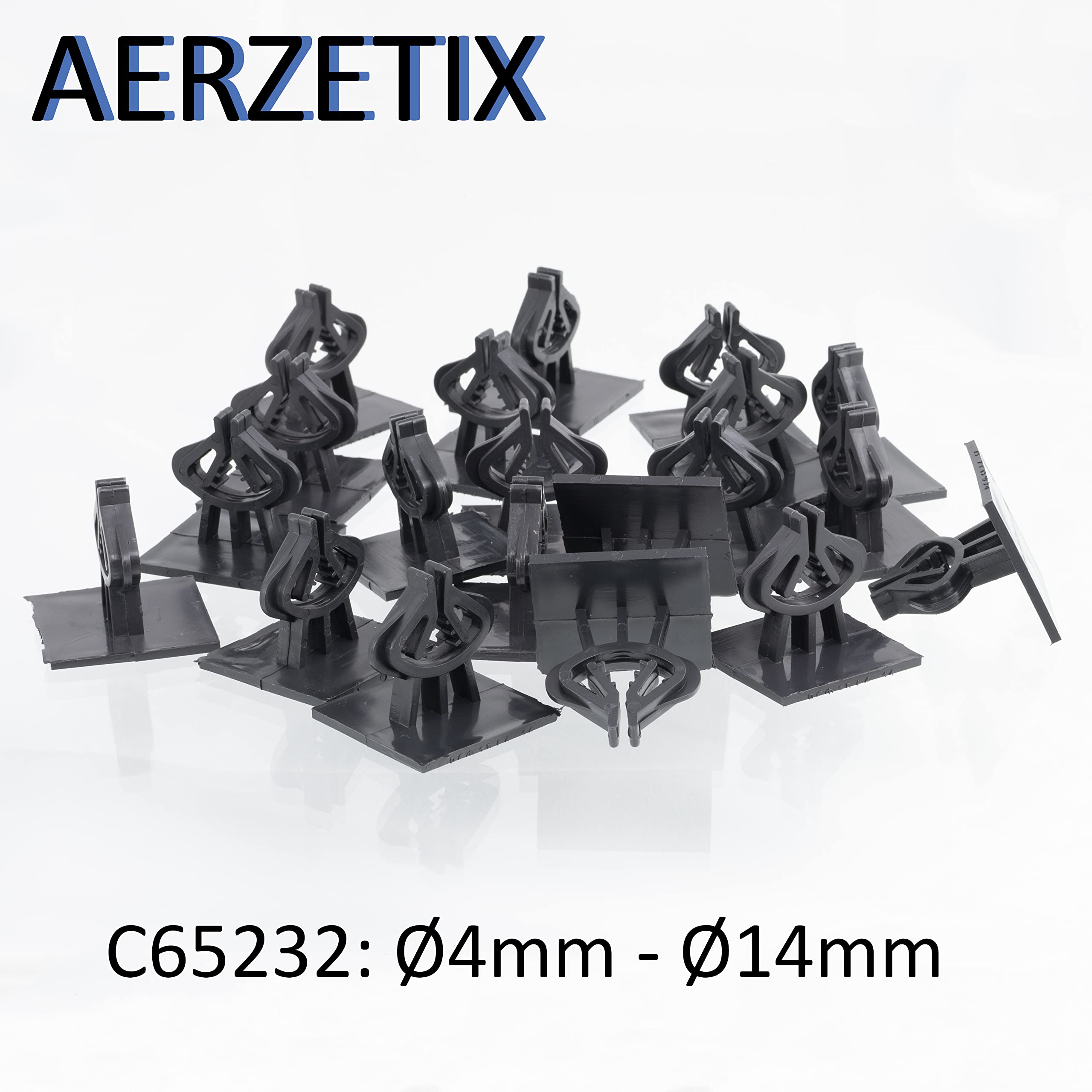 AERZETIX - C65232 - Satz von 100 Bewehrung Keilen mit basis für betonstahl von Ø4 bis Ø14-15 mm überdeckung - horizontale befestigung auf extrudiertem expandiertem polystyrol - aus kunststoff