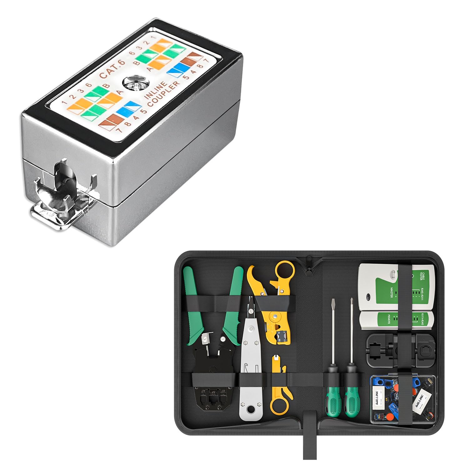 Iwillink Shielded Junction Box and 13 in 1 Network Tool Kit