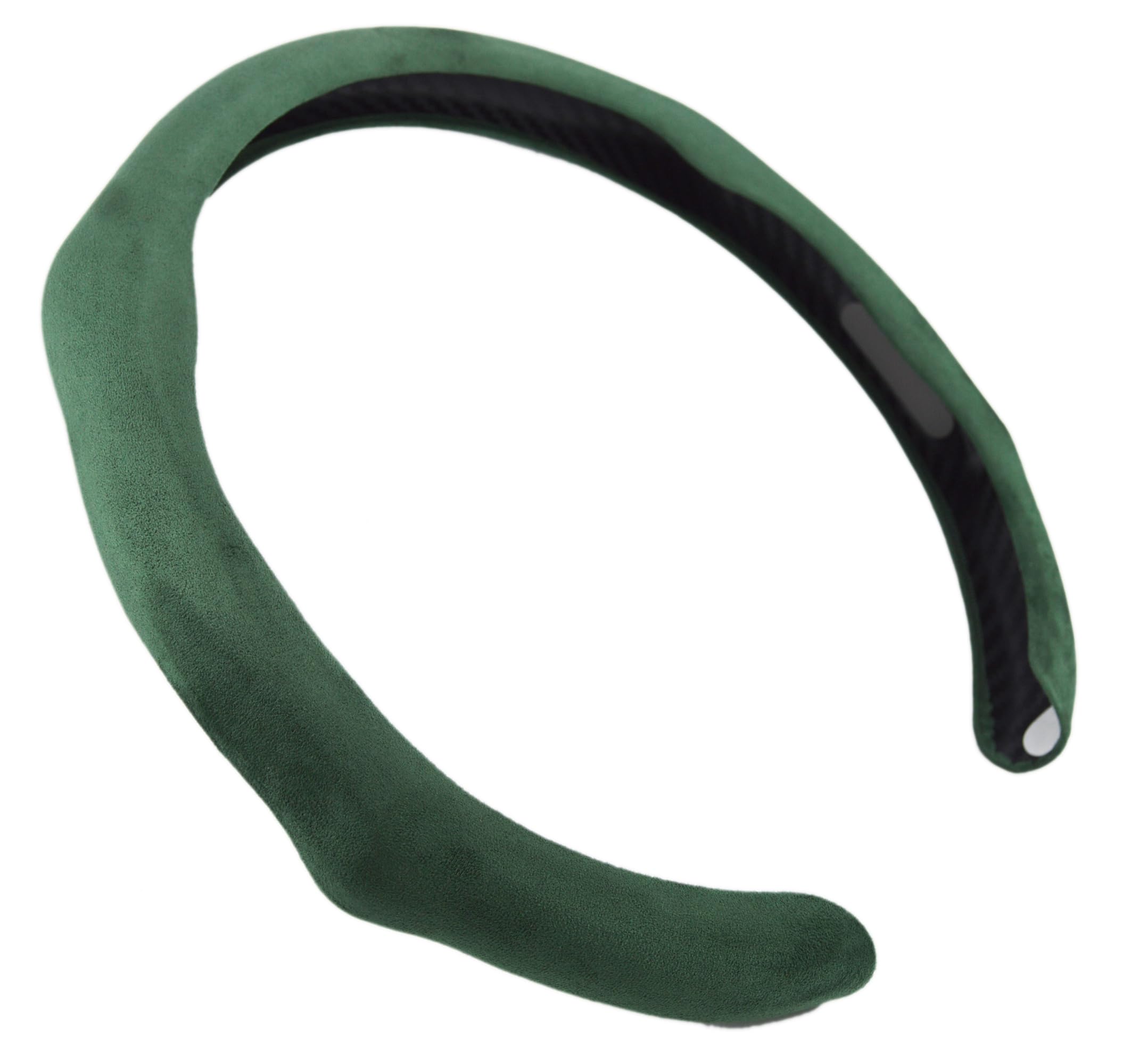 Steering Wheel Cover Wrap with Sporty Suede Leather Grip fit for Tesla Model 3 Y Corolla RAV4 Camry Civic Accord CR-V 14 ½” to 15” Steering Wheel Raised Contours (Moss Green, 14 ½” to 15”)