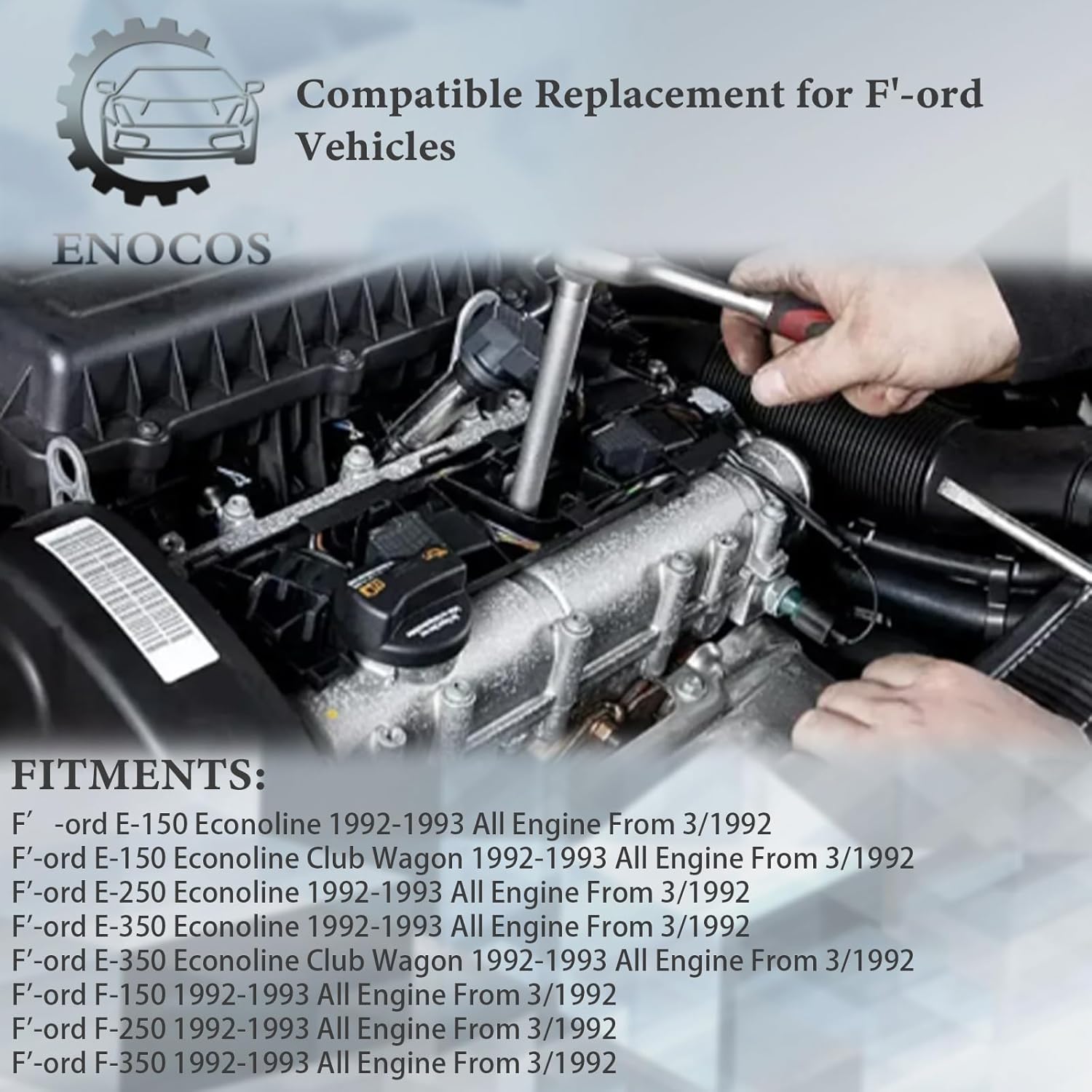 904-807 Vacuum Pump Compatible with 1992 1993 F'-ord E-150 E-250 E-350 Econoline F'150 F'250 F'350 All Engine from 3/1992, Replace# F3TZ2A451A