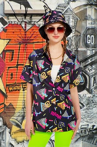 Miniatura 2 de Verceco Trajes de los años 80 y 90 para mujer, unisex, hip hop, accesorios de disfraz retro de los años 90, trajes de fiesta temática de los años