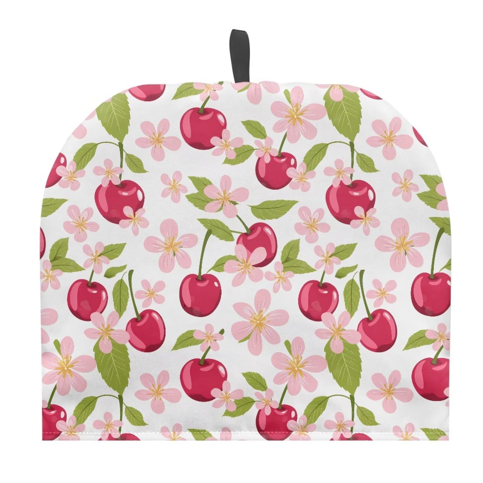 Large Tea Cozy for Teapot Red Cherry Print Extra Thick Tea Pot Cover Home Kitchen Decoration Insulated Teapot Cozy Dust Kitchen Accessories for Home Daily