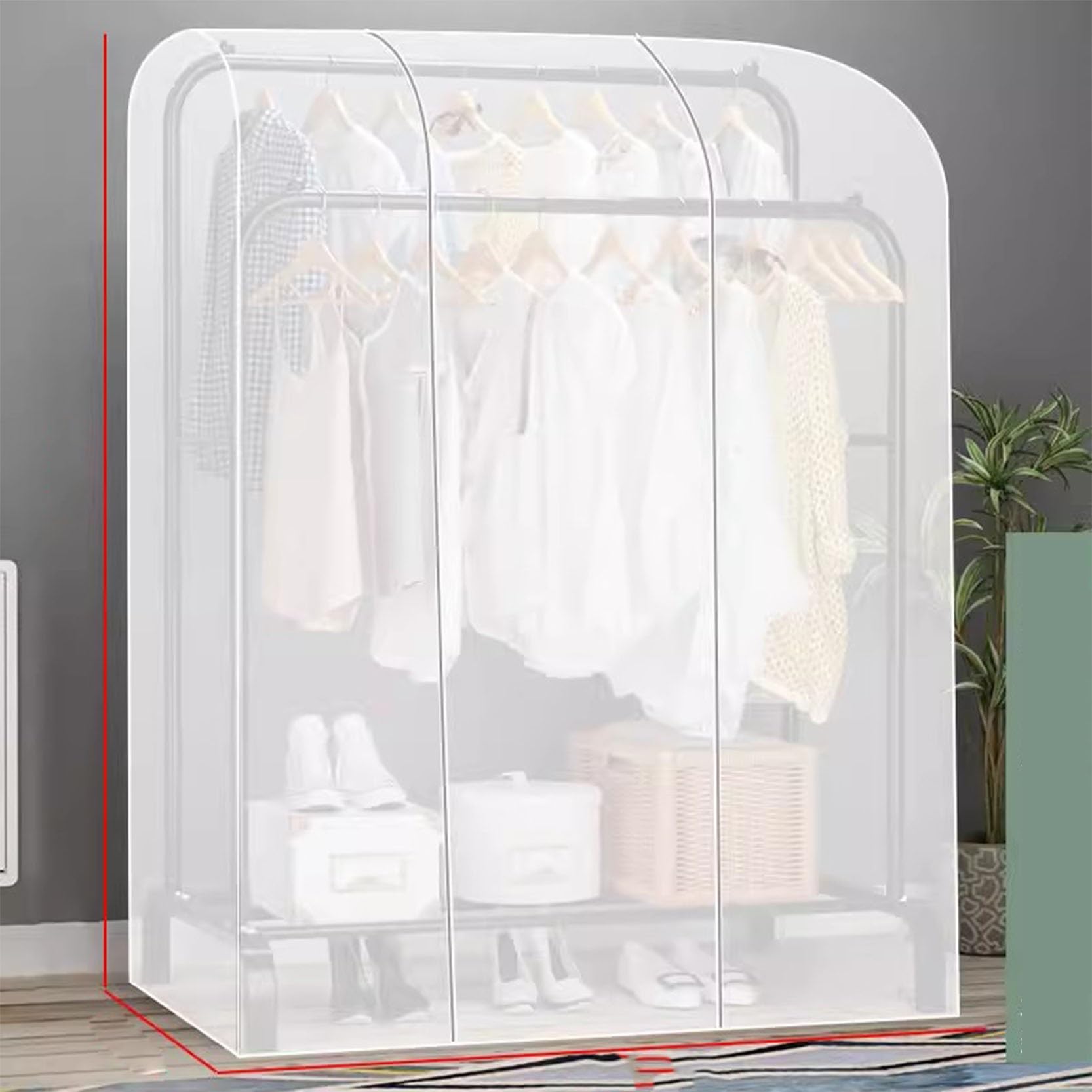 Funda antipolvo para Hanrs Reu, protector de ropa para abrigos, vestidos y trajes, transpirable y ropa Sto Solut