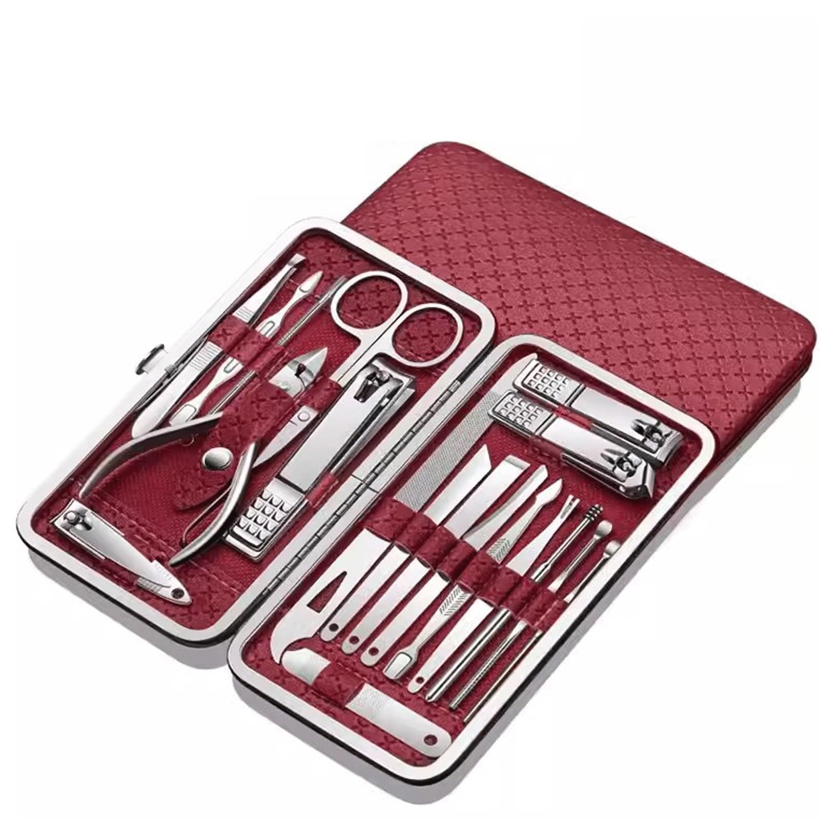 YJYJY Nail Clipper Set, 19PCS Set Complete of Nail Clippers Pedicure Tools Hand Care Beveled,Personal