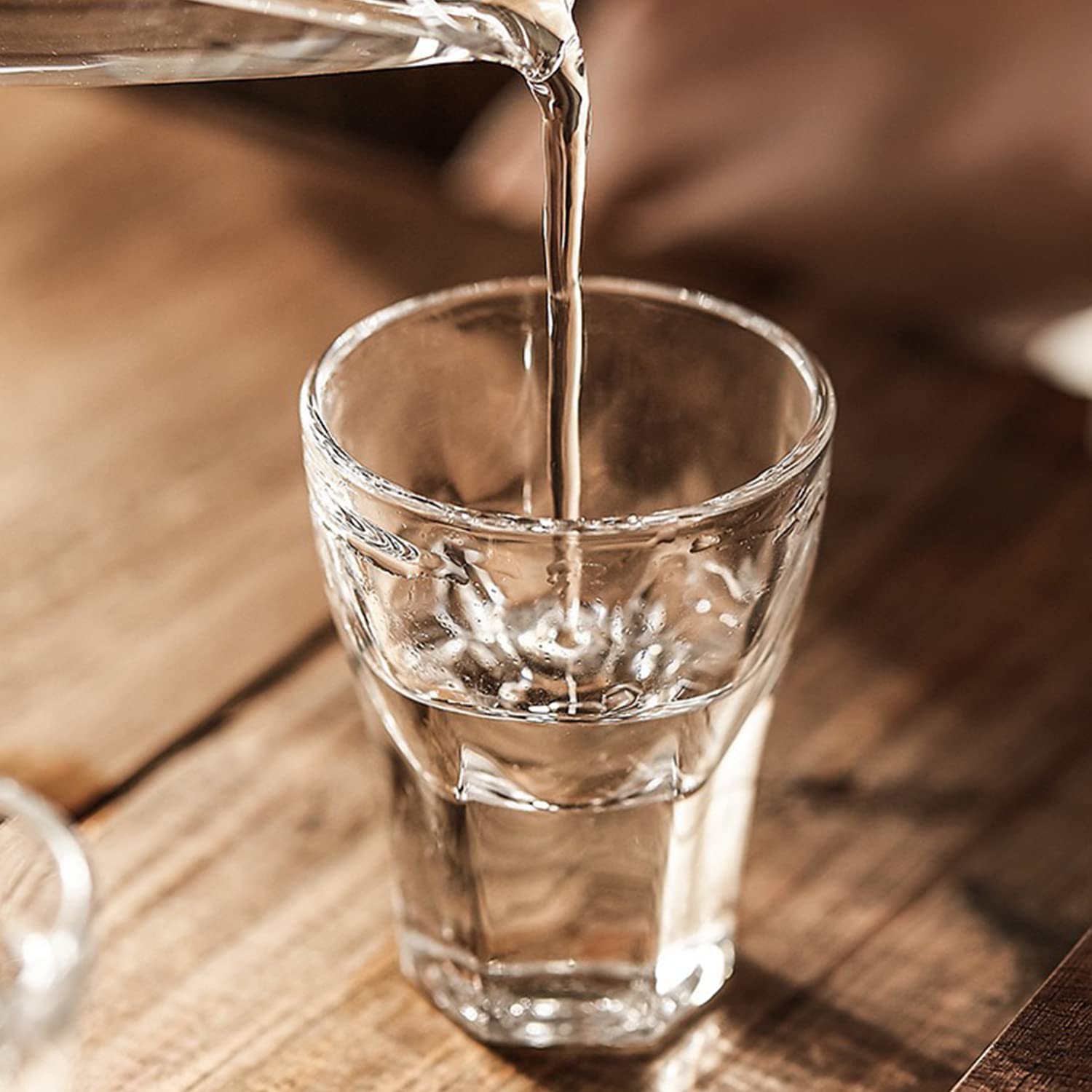 QAPPDA Vasos de chupito de 1.5 onzas, vasos de chupito de base pesada de 50 ml, juego de 40 vasos de chupito transparentes y duraderos, vasos de tequila para vodka, licor, espresso